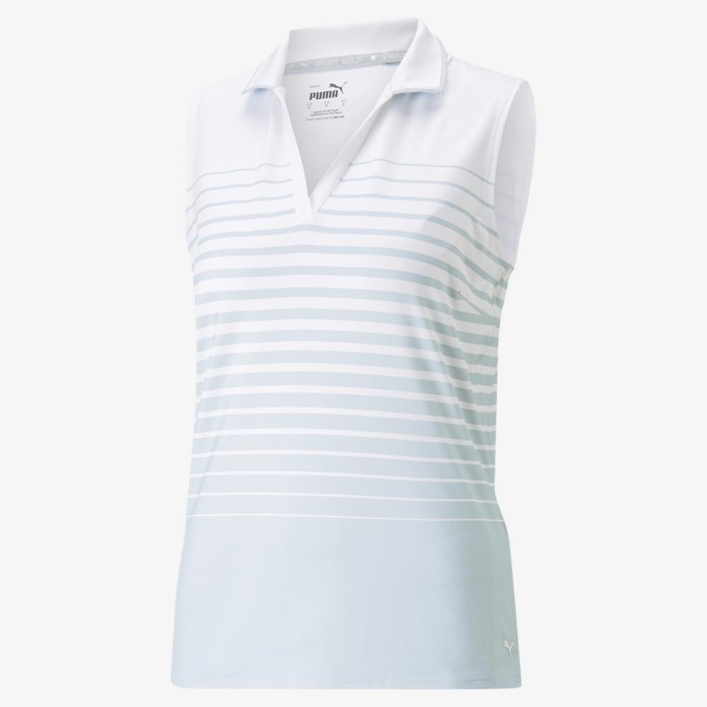 Mattr Striped Sleeveless Polo Shirt