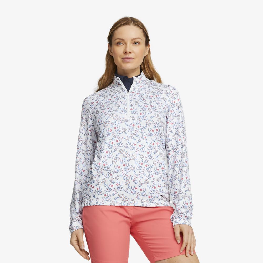 PUMA Micro Floral CLOUDSPUN Quarter Zip Pull Over | PGA TOUR PUMA Micro Floral CLOUDSPUN Quarter Zip Pull Over | PGA TOUR