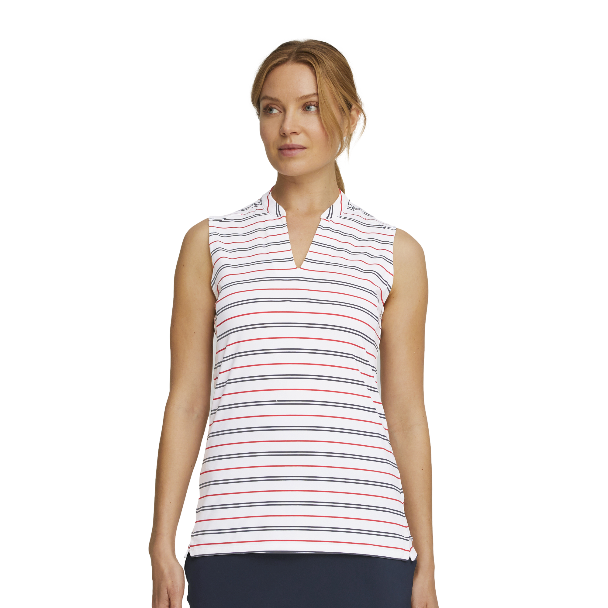 Volition Striped Sleeveless Top