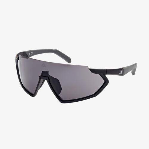 Injected Sport Semi-Rimless Shield Sunglasses w/ Smoke Lens
