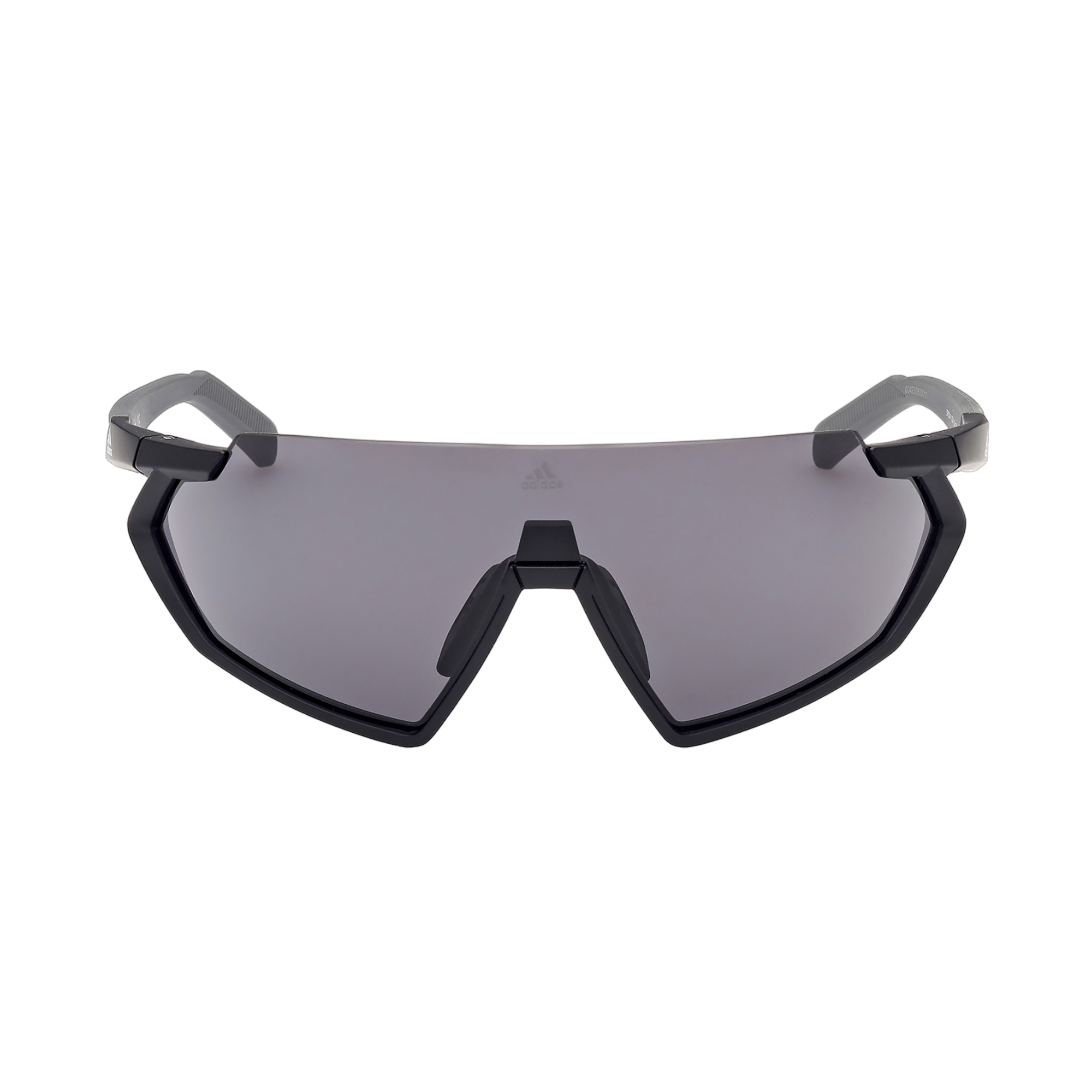 Injected Sport Semi-Rimless Shield Sunglasses w/ Smoke Lens