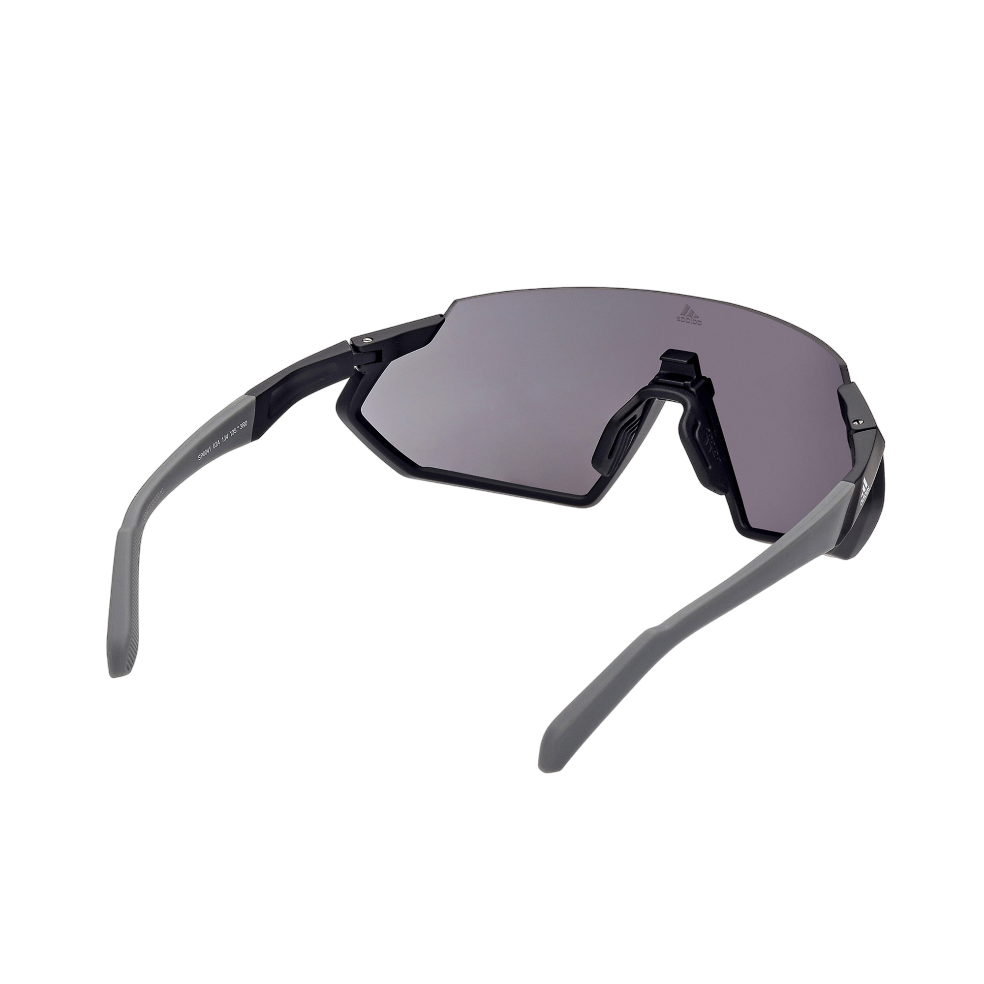 Injected Sport Semi-Rimless Shield Sunglasses w/ Smoke Lens