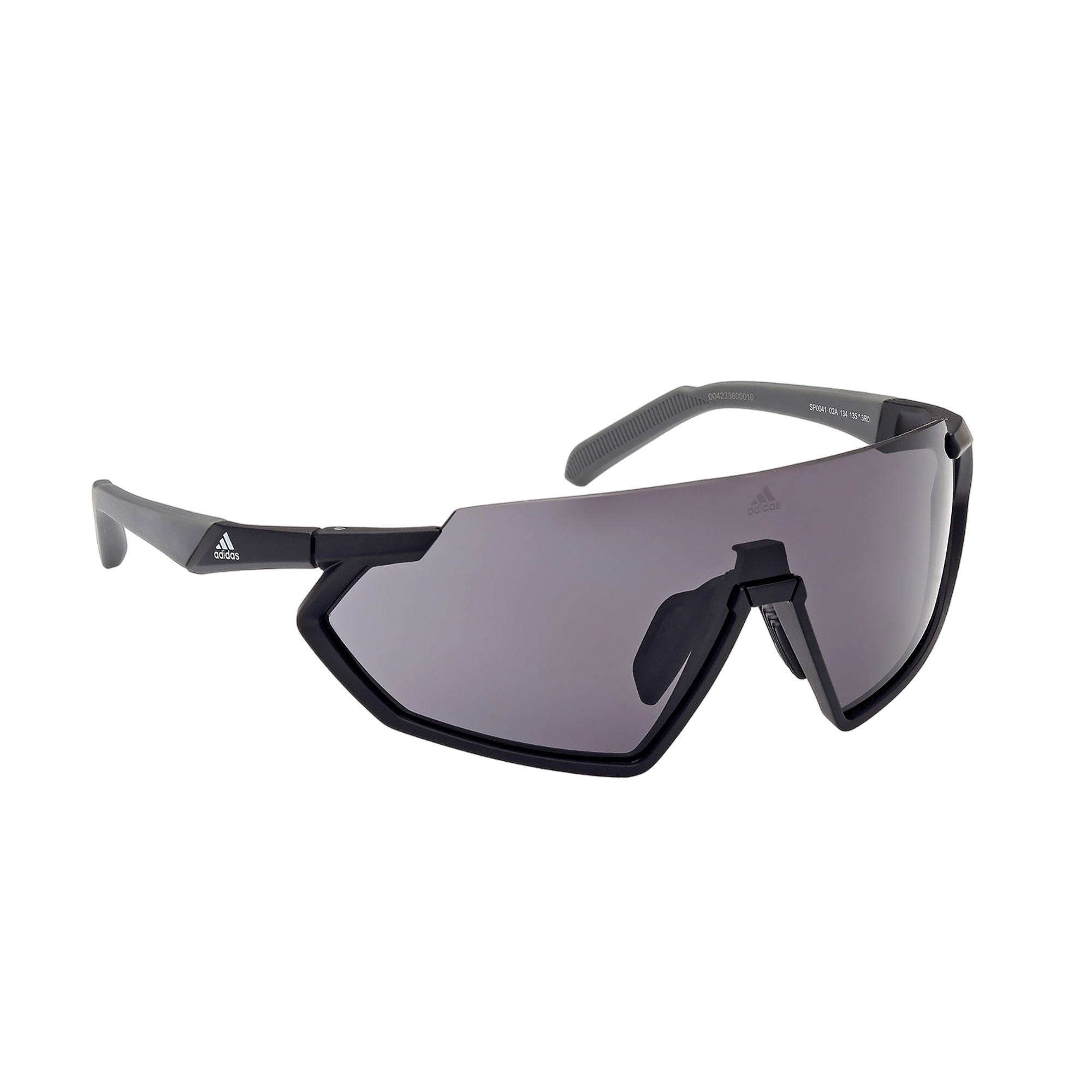 Injected Sport Semi-Rimless Shield Sunglasses w/ Smoke Lens