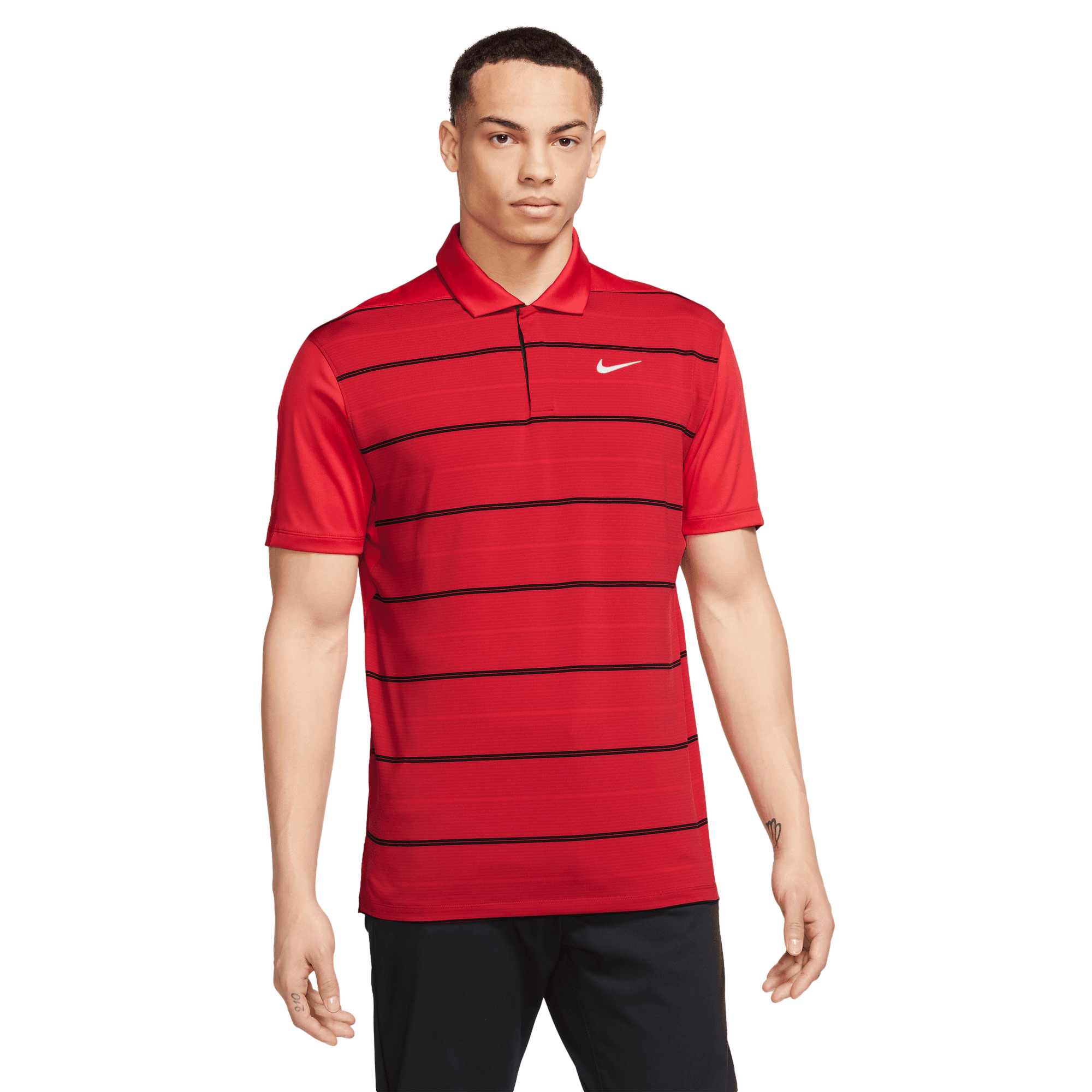 Dri-FIT Tiger Woods Striped Men's Short Sleeve Golf Polo Shirt