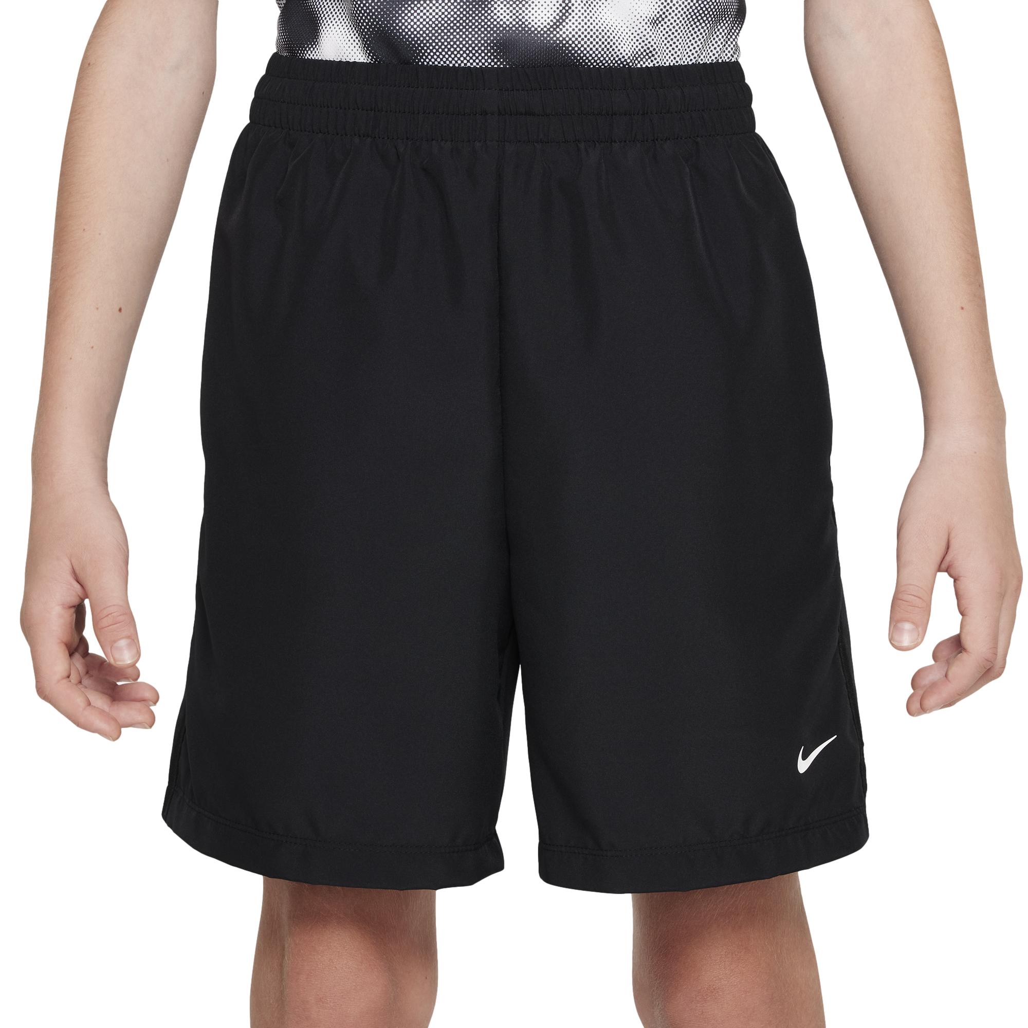 NIKE JUNIOR DRI-FIT COLOURBLOCK BLACK/GREY SHORTS – INSPORT