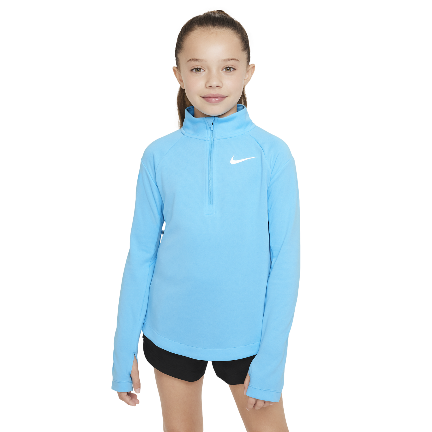 Girls nike half zip online