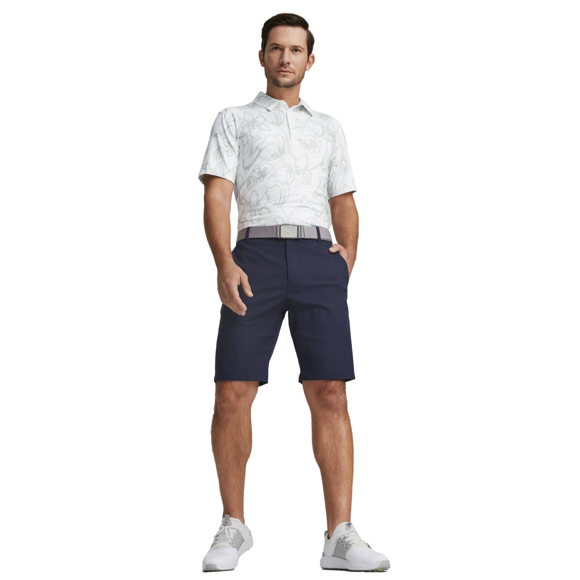 Cloudspun Stems Men's Short Sleeve Golf Polo Shirt