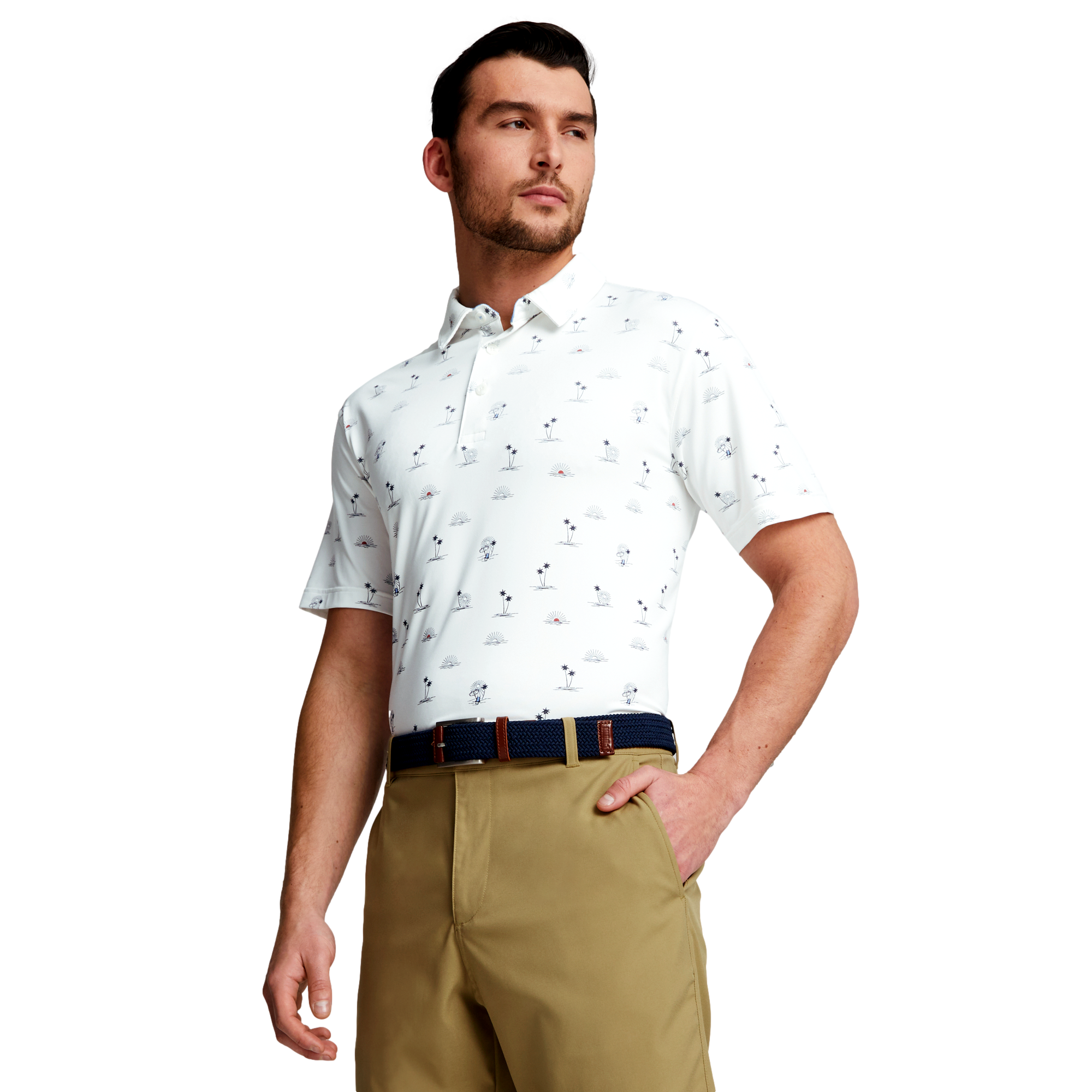 Cloudspun Horizons Men's Short Sleeve Golf Polo Shirt