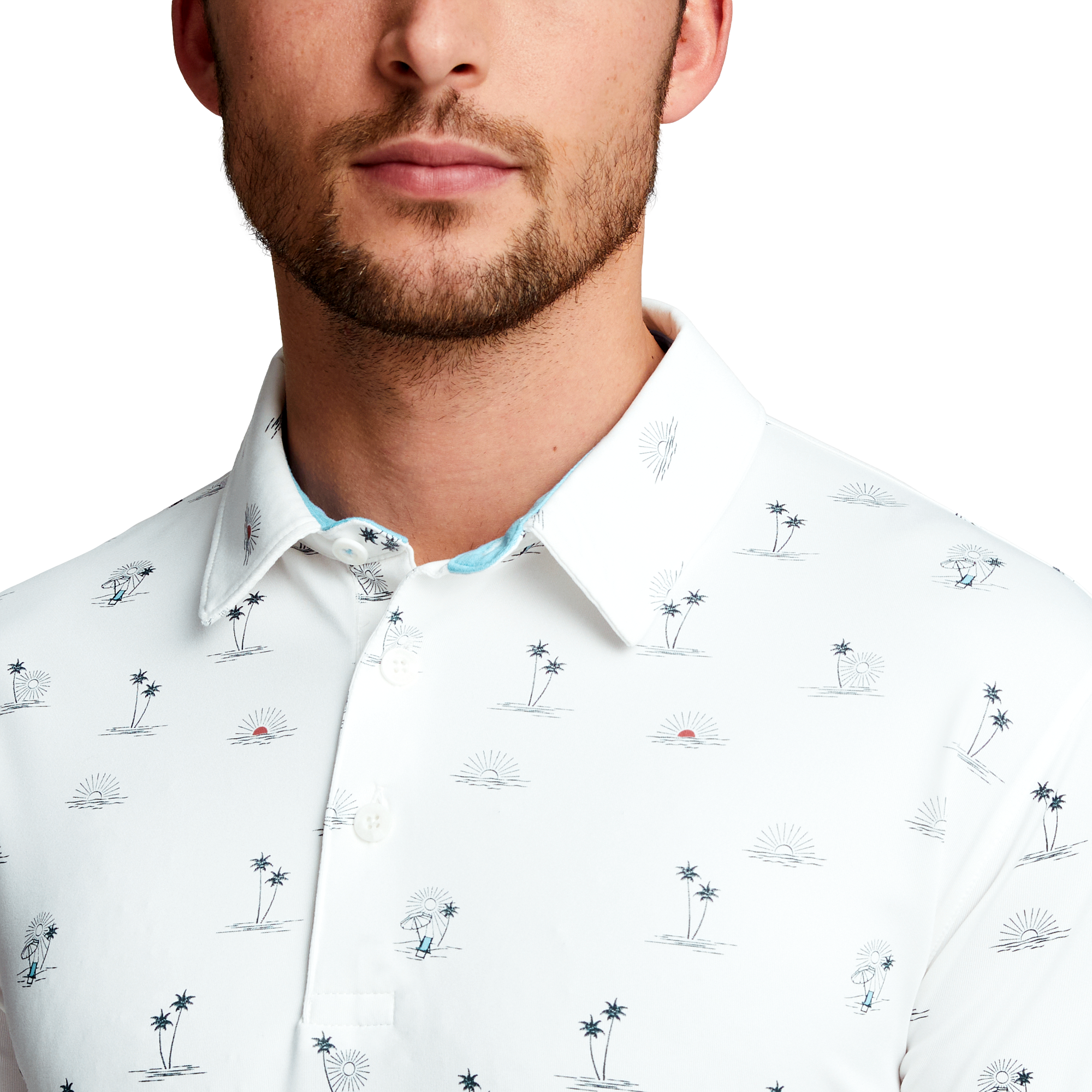 Cloudspun Horizons Men's Short Sleeve Golf Polo Shirt