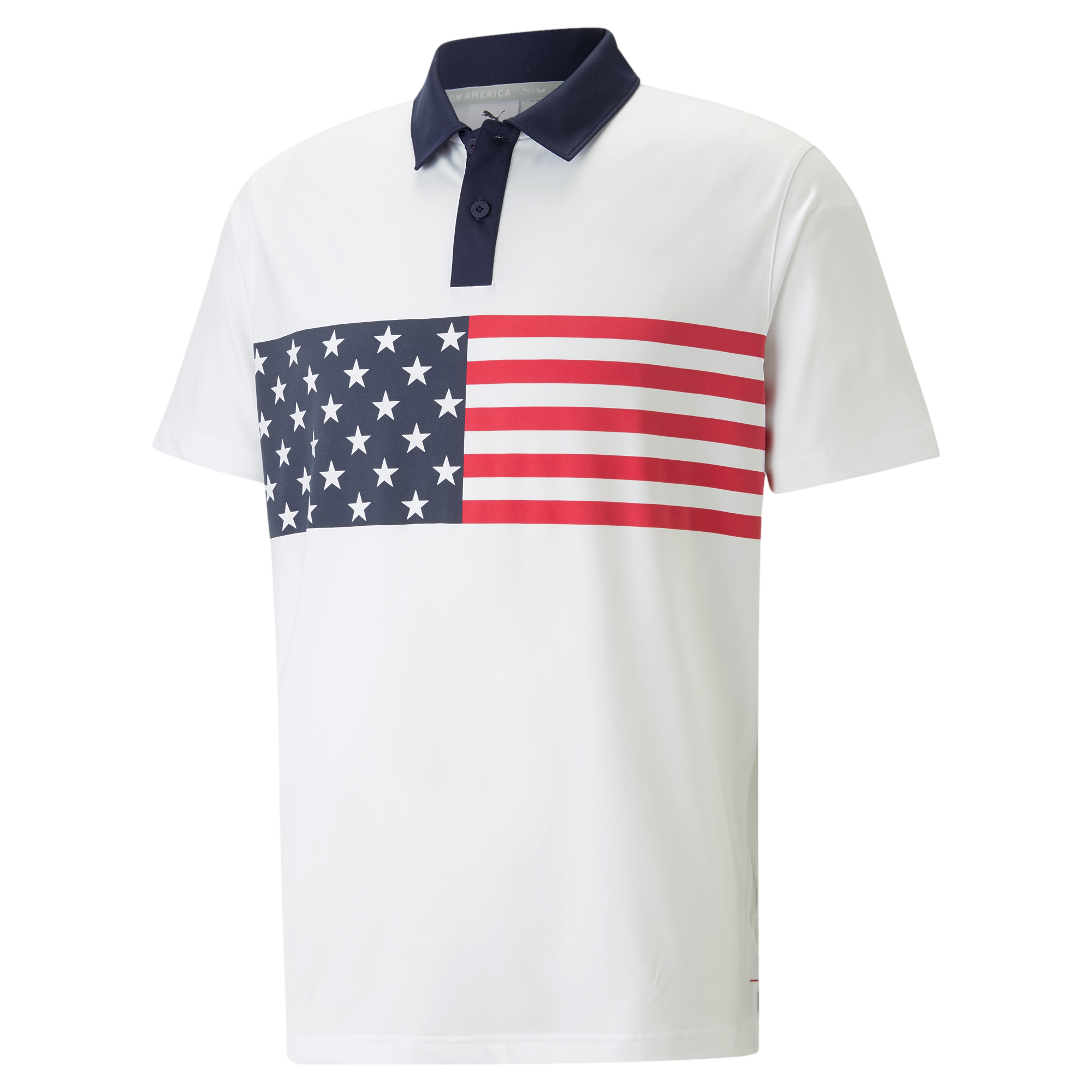 Volition Stars and Bars Men's Short Sleeve Golf Polo Shirt