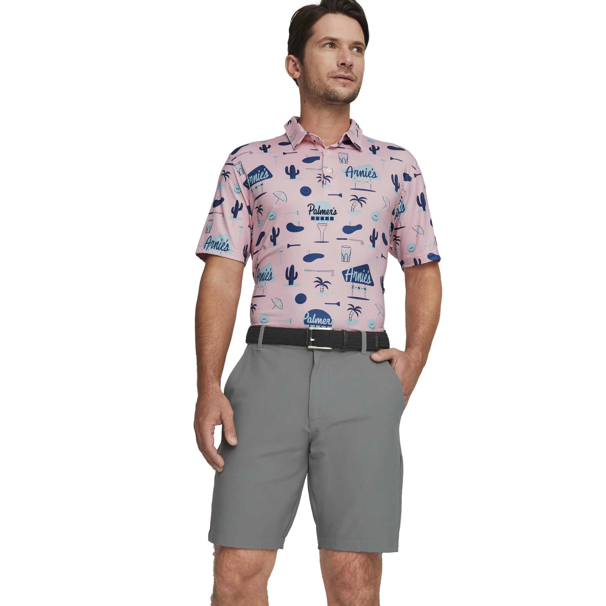 Arnold Palmer Cloudspun Palmer's Place Men's Short Sleeve Golf Polo Shirt