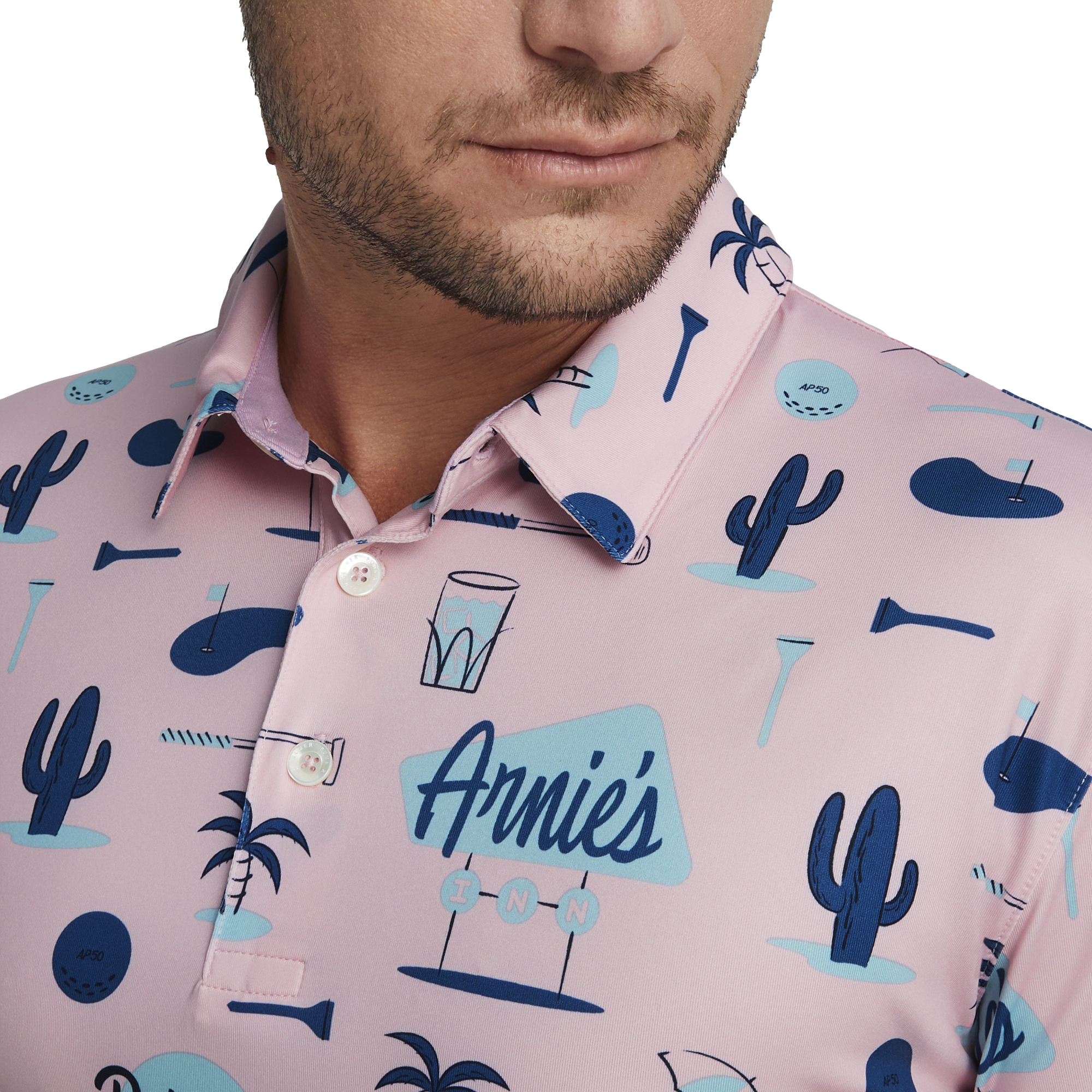 Arnold Palmer Cloudspun Palmer's Place Men's Short Sleeve Golf Polo Shirt