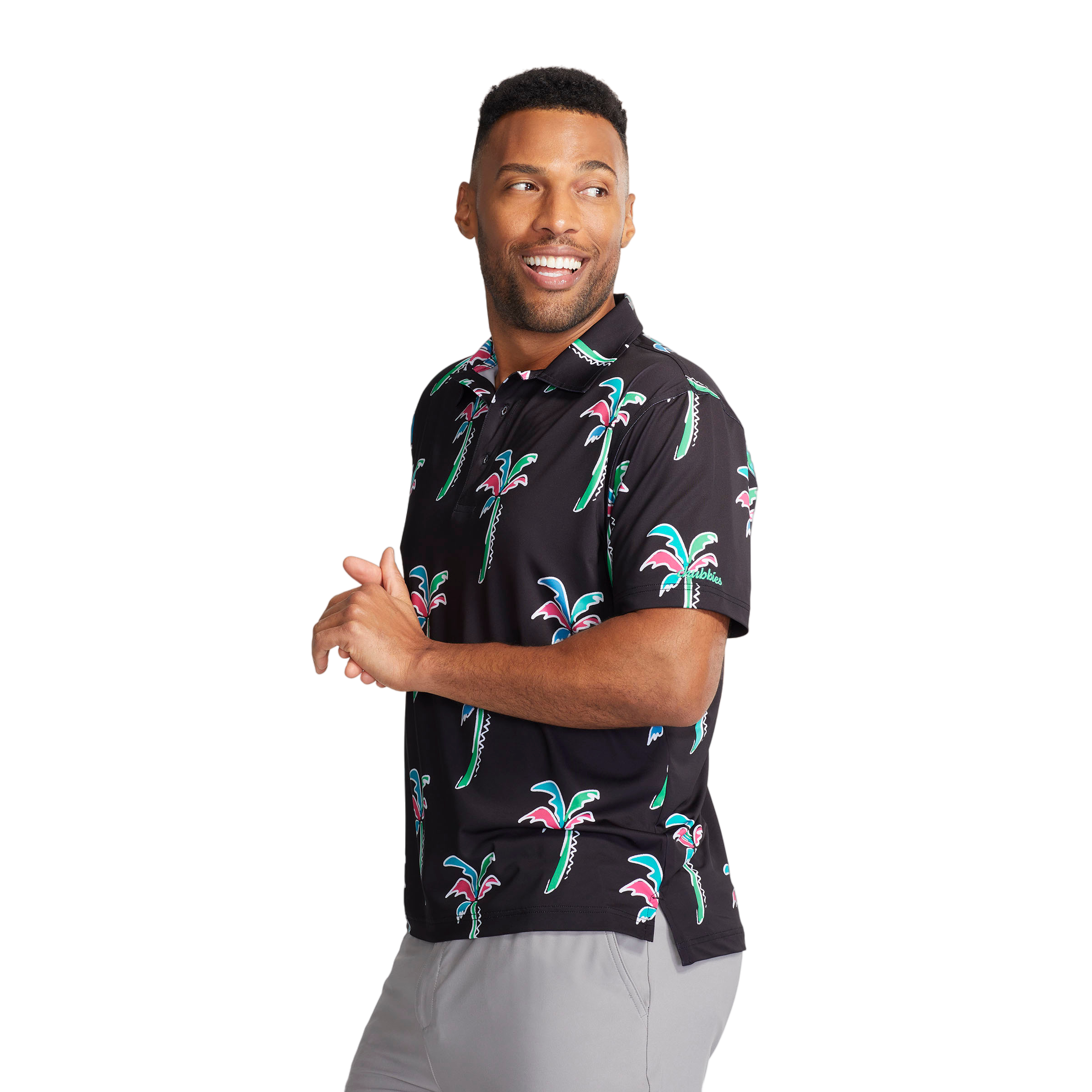 Havana Night Men's Short Sleeve Golf Polo Shirt