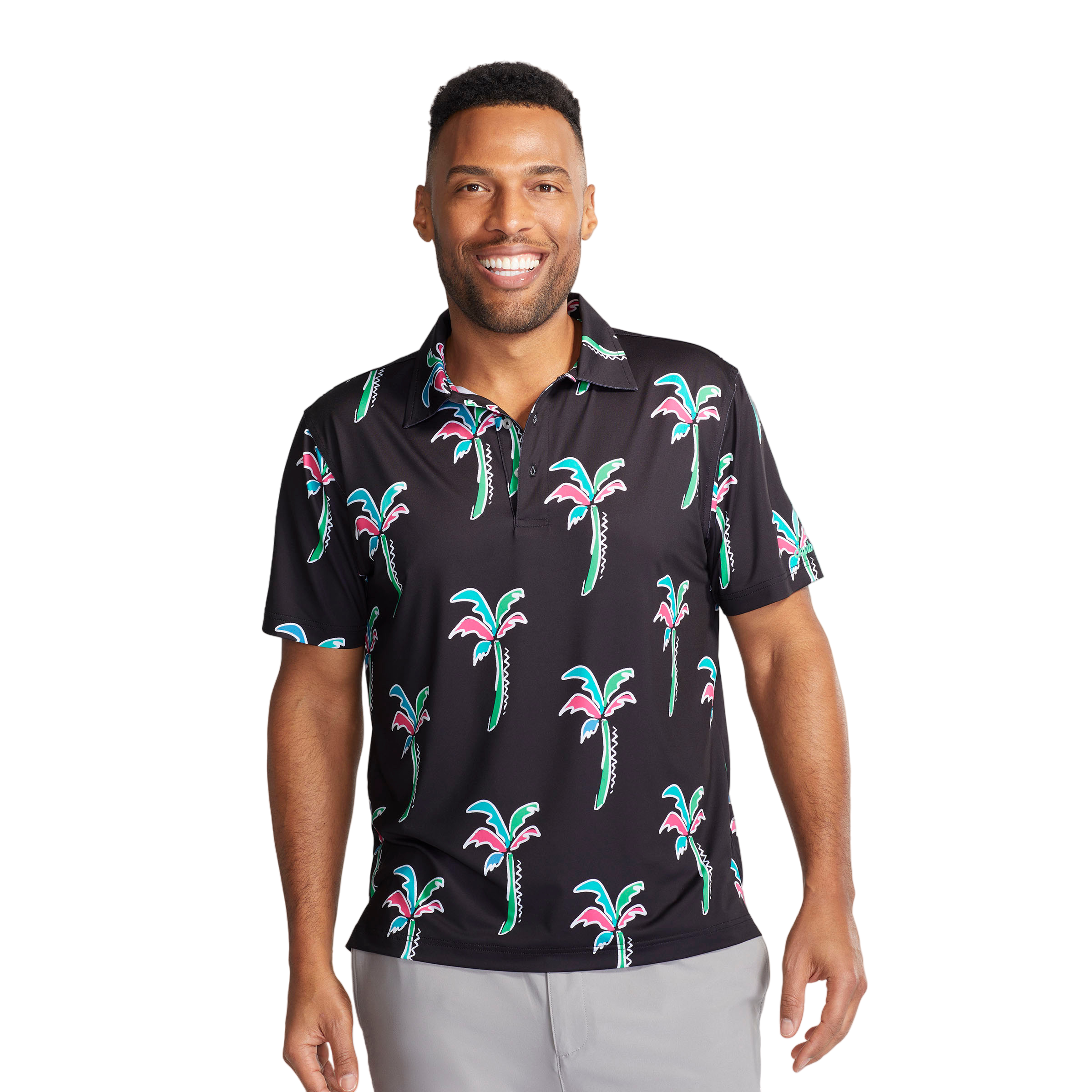 Havana Night Men's Short Sleeve Golf Polo Shirt