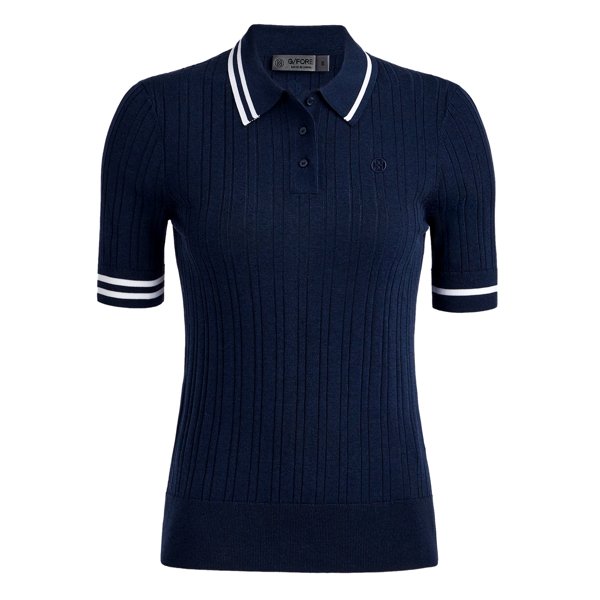Contrast Ribbed Short Sleeve Sweater