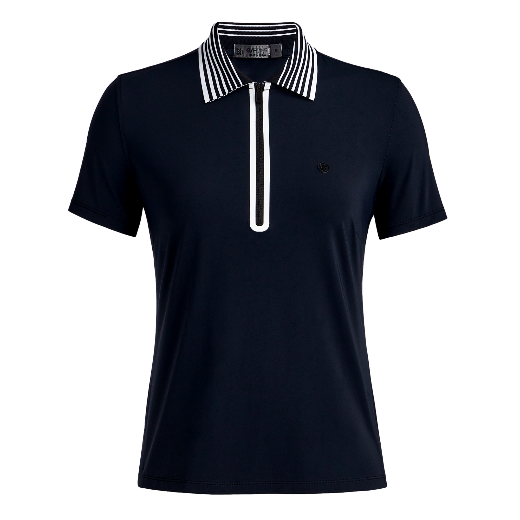 Rib Collar Silky Tech Women's Short Sleeve Golf Polo Shirt