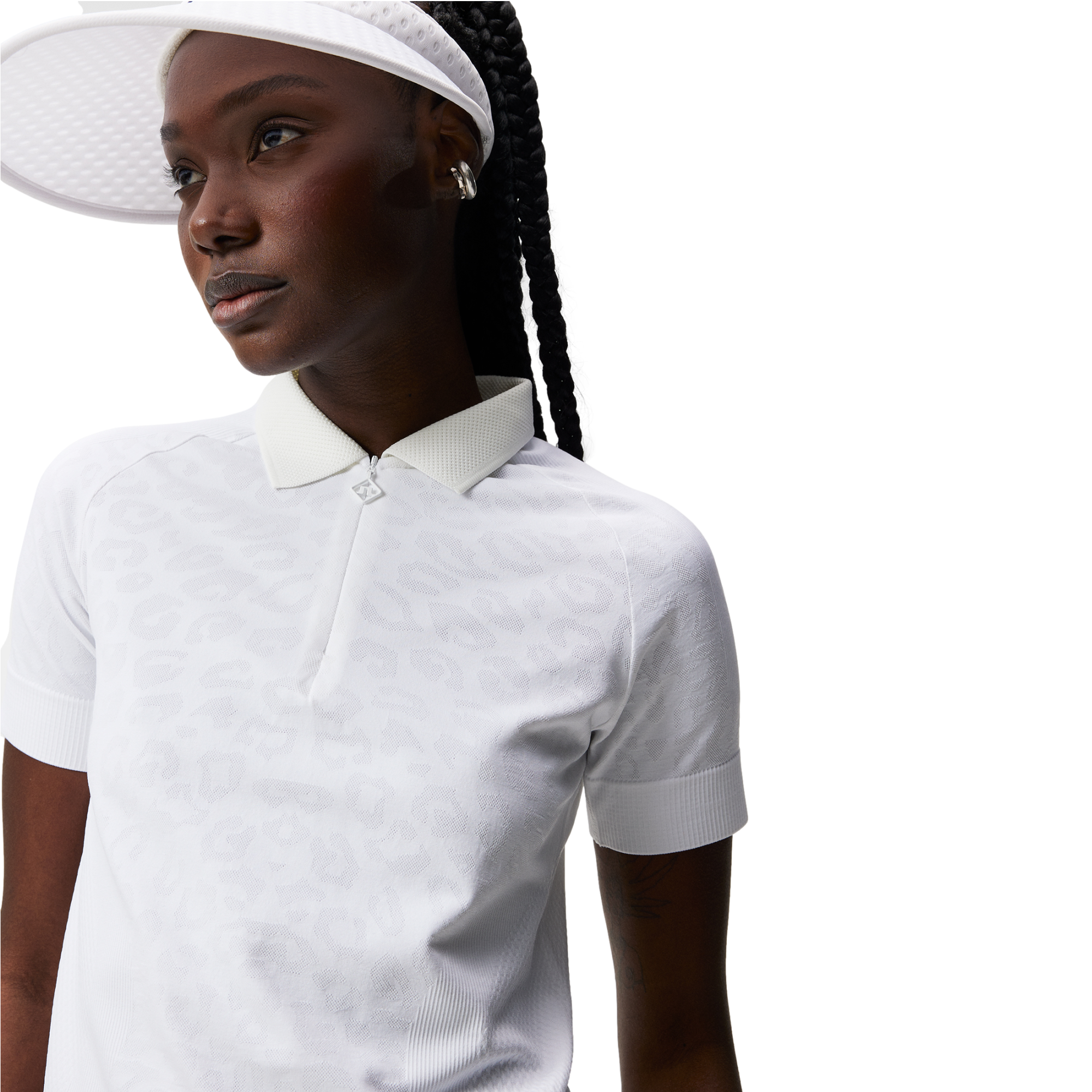 Sadine Seamless Animal Print Women's Short Sleeve Golf Polo Shirt