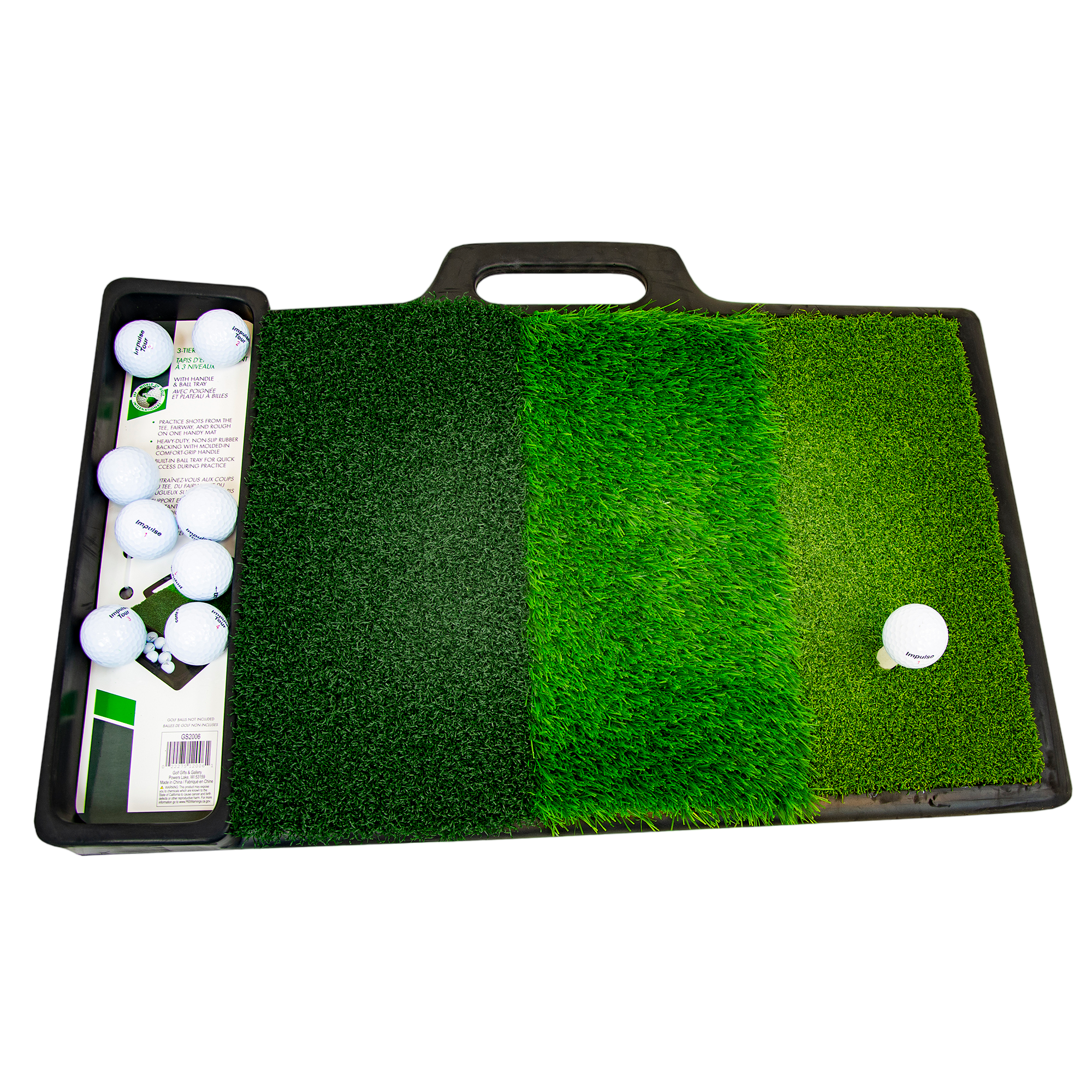 3 Tier Practice Mat w/ Ball Tray