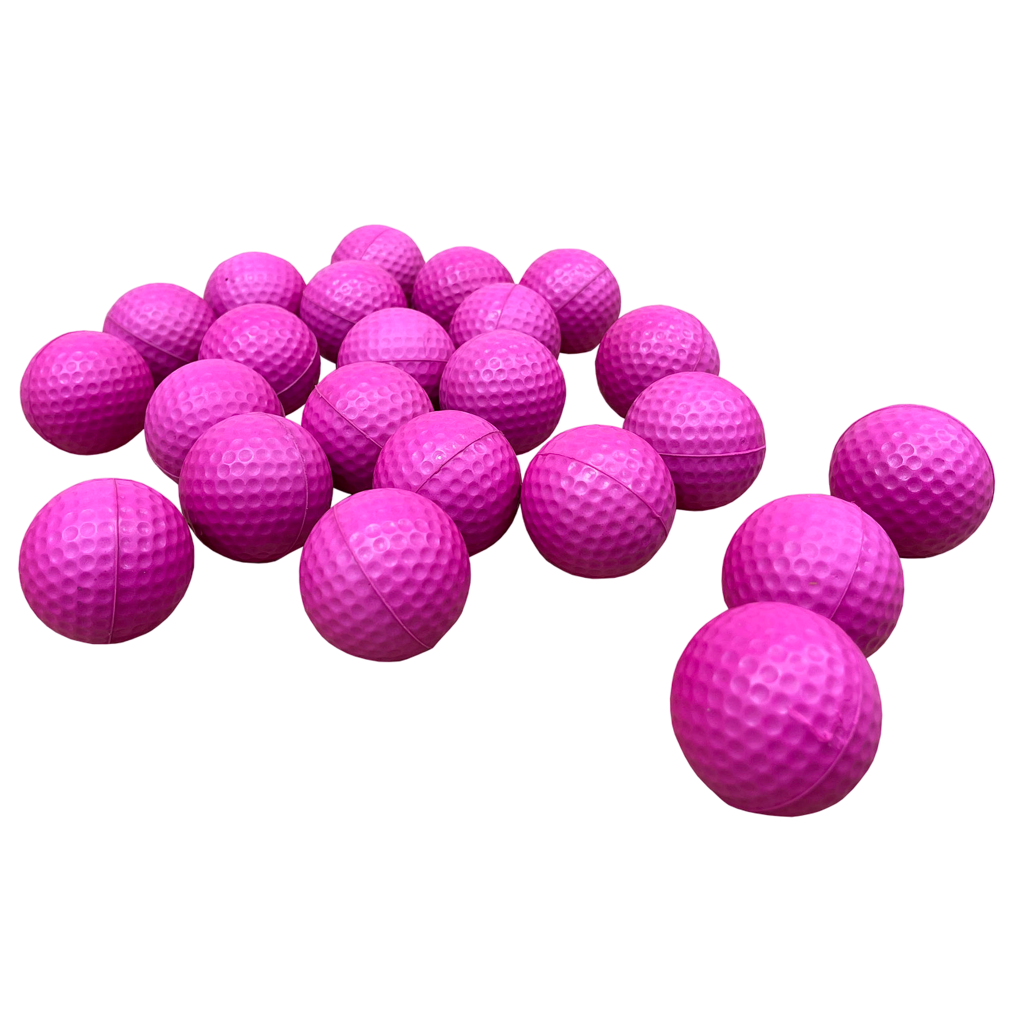 24 Pink Foam Practice Balls w/ Mesh Bag