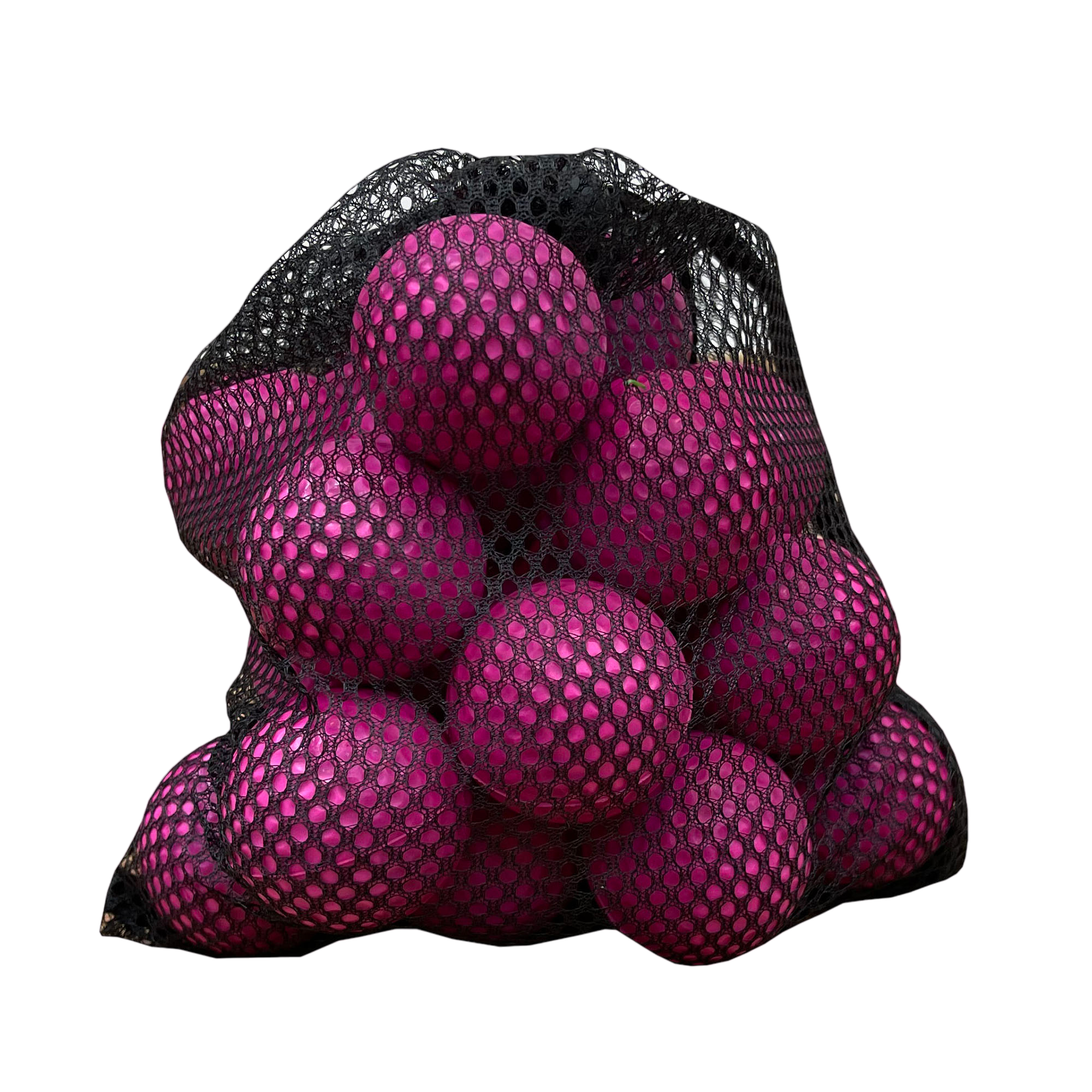 24 Pink Foam Practice Balls w/ Mesh Bag