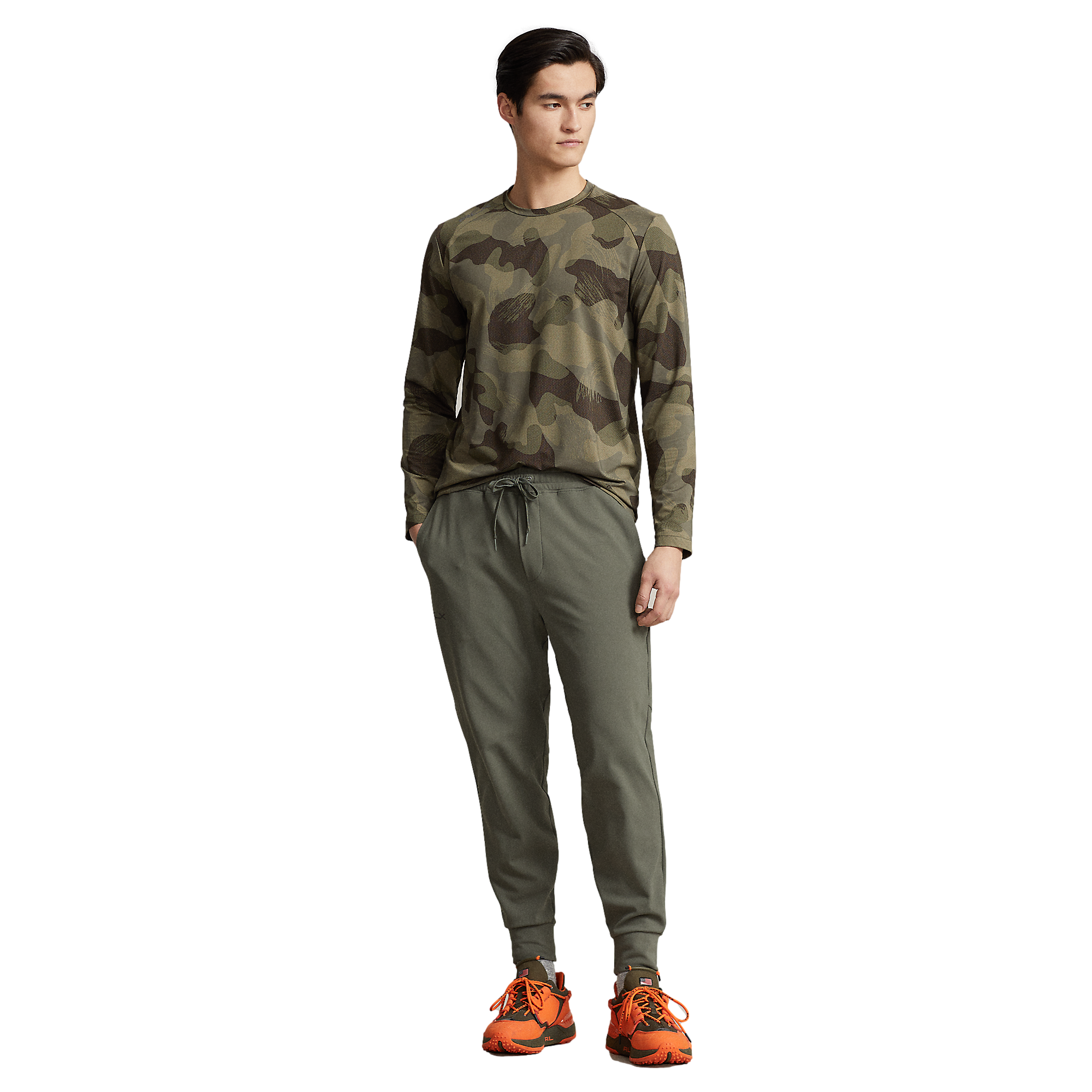 Athleisure Camo Long Sleeve Mesh Pull Over