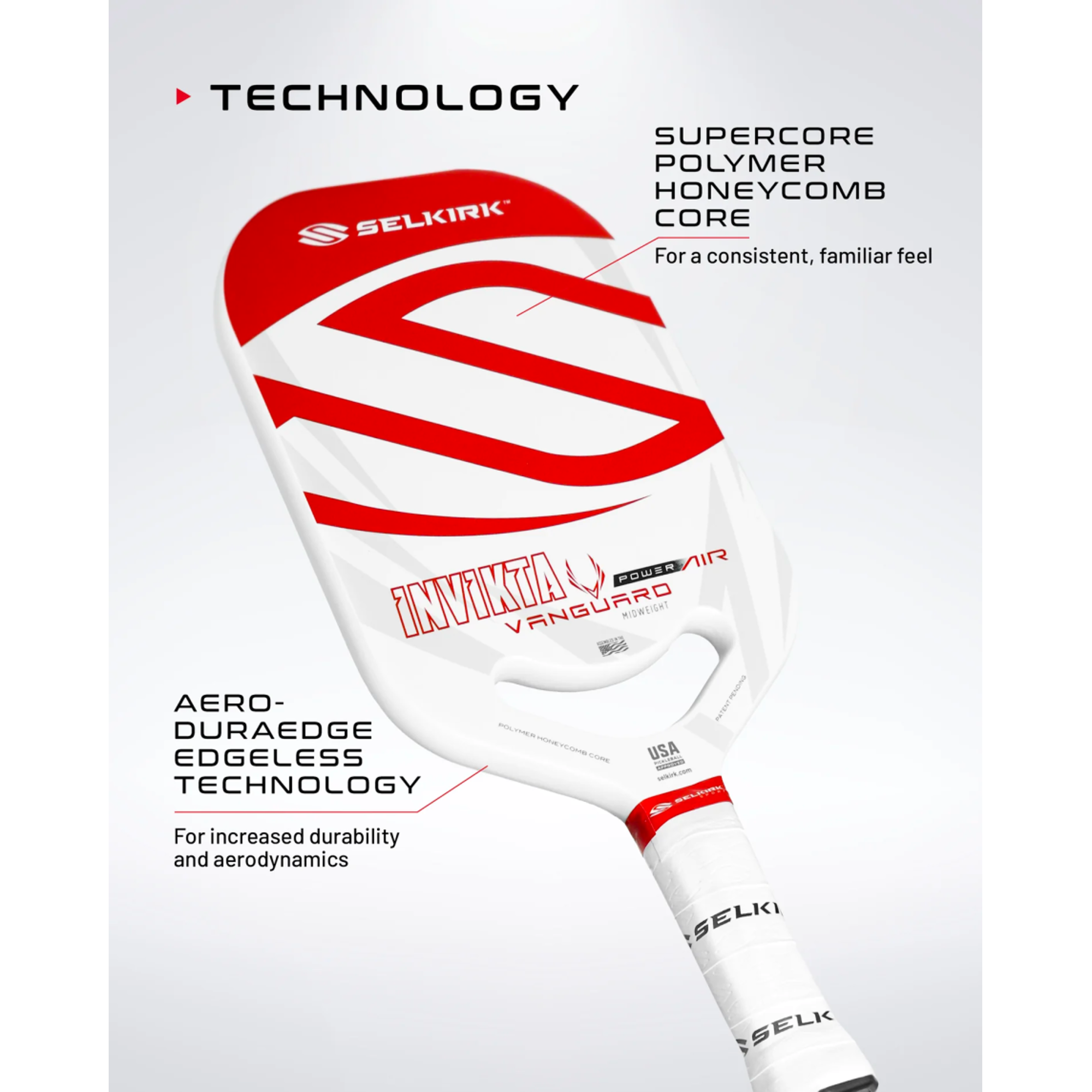 VANGUARD Power Air - S2 Midweight Pickleball Paddle