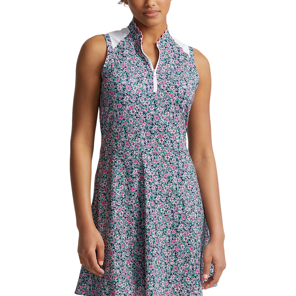 Floral Hybrid Jersey Dress