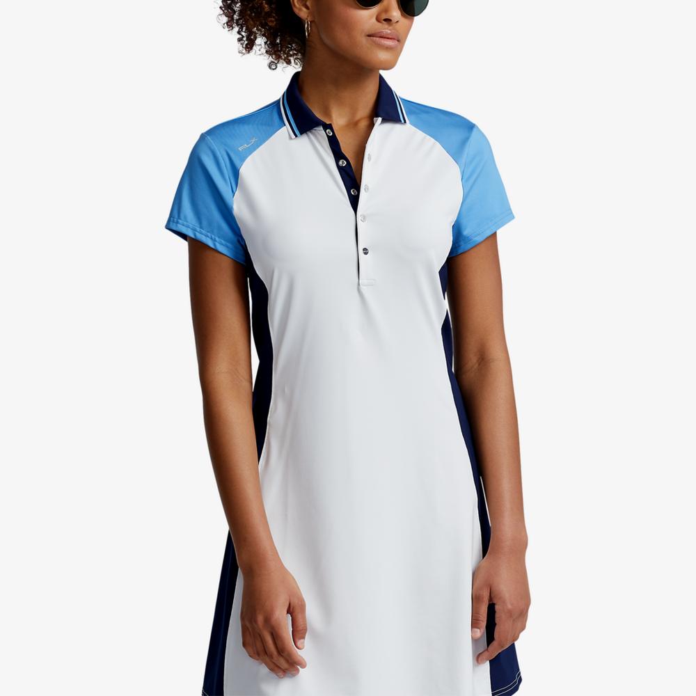Color-Blocked Stretch Jersey Short Sleeve Dress
