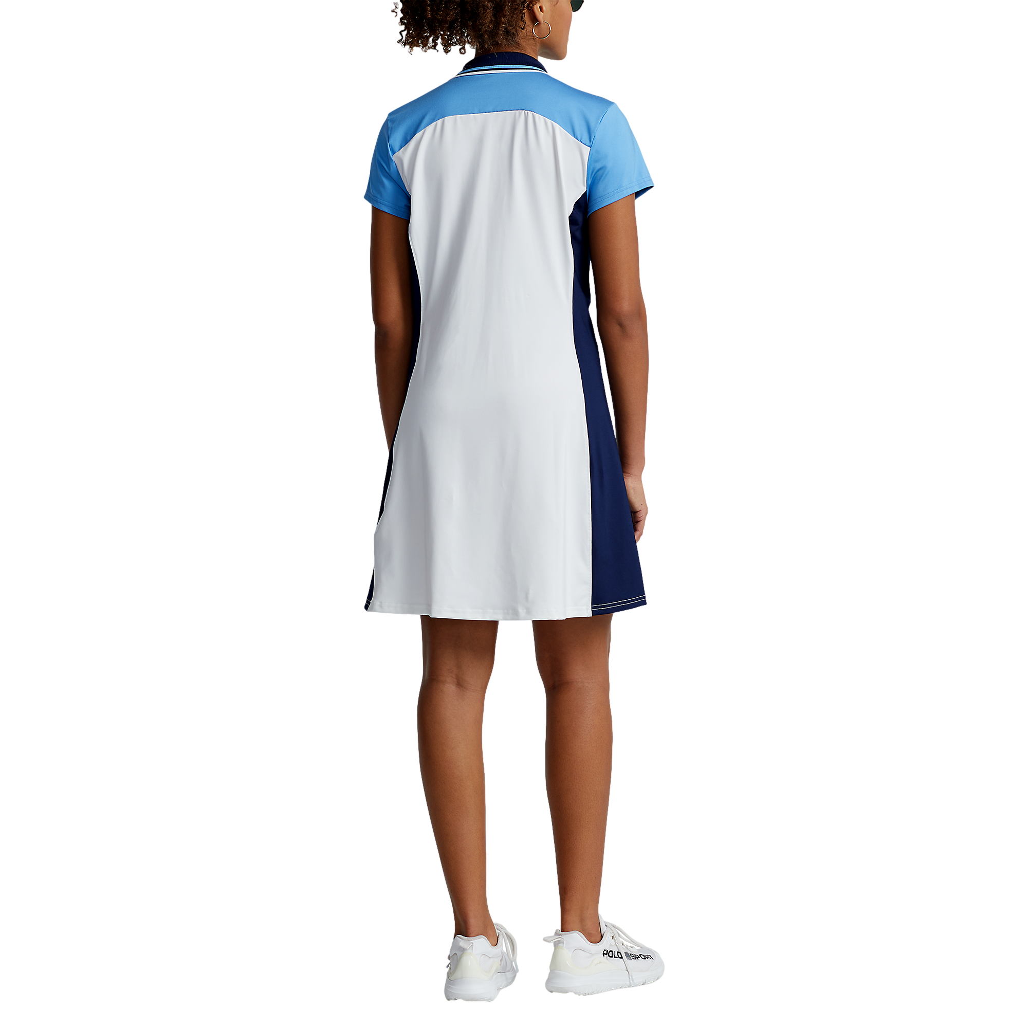 Color-Blocked Stretch Jersey Short Sleeve Dress