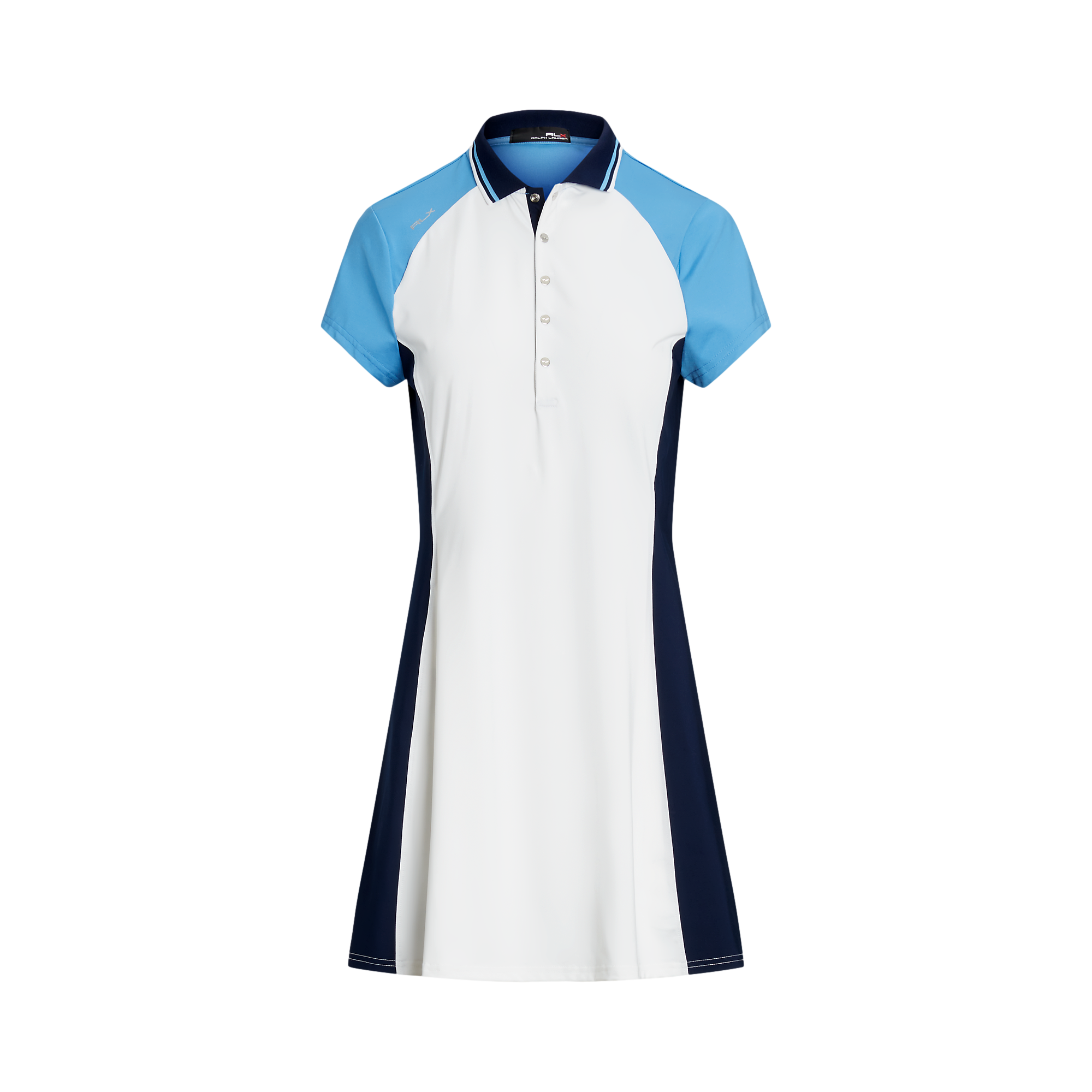 RLX Golf Color-Blocked Stretch Jersey Short Sleeve Dress
