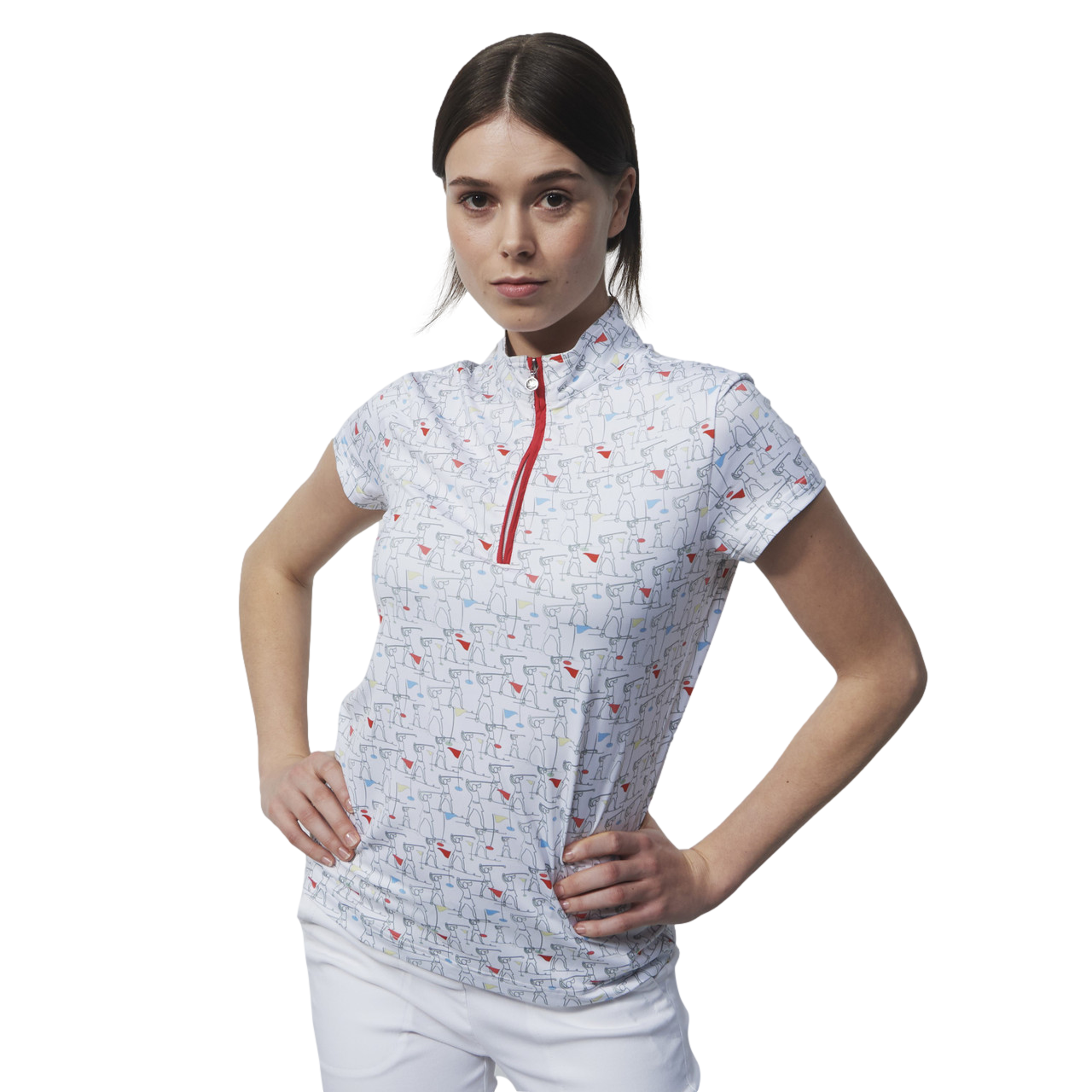 Marseille Motif Women's Short Sleeve Golf Polo Shirt