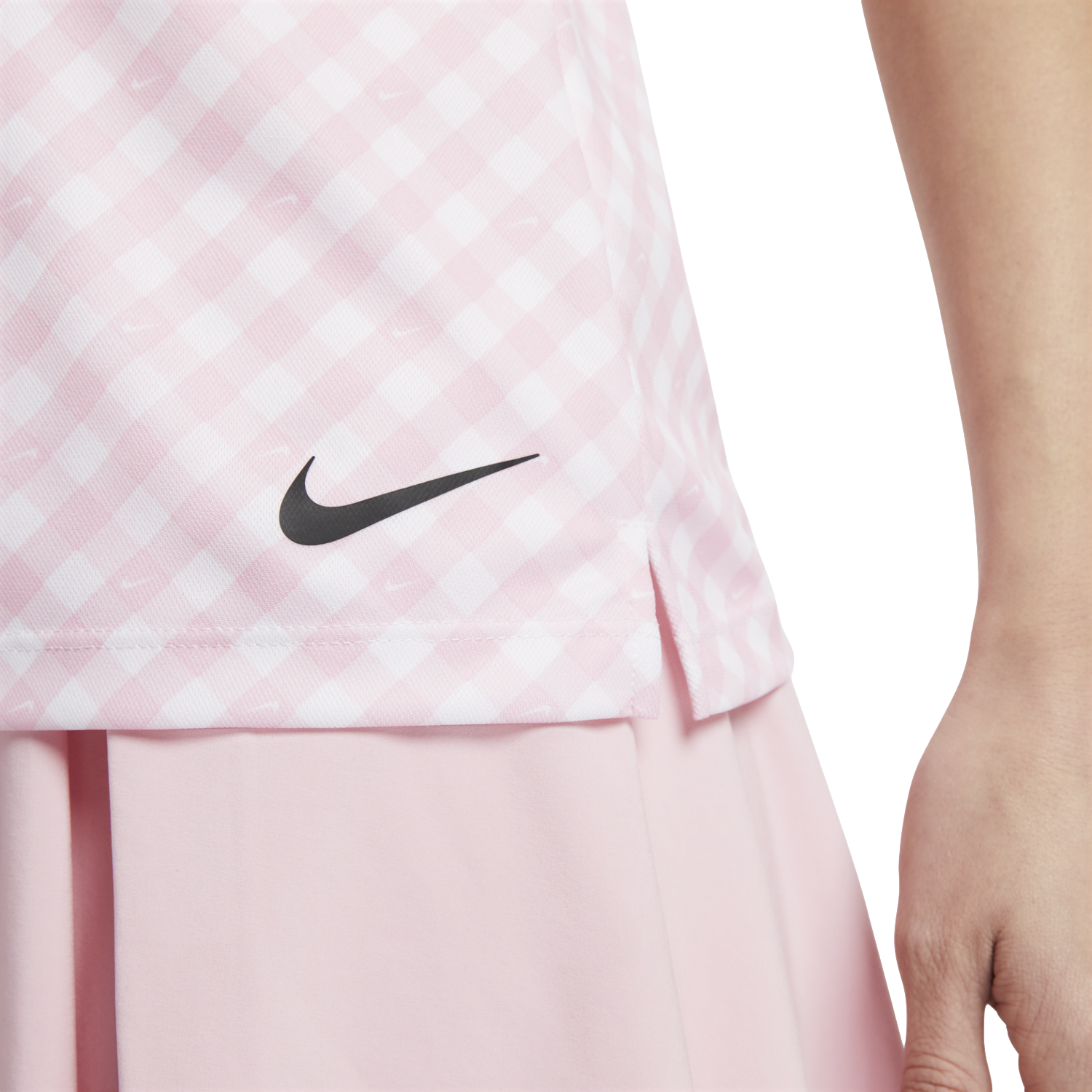 Dri-Fit Victory Gingham Print Sleeveless Polo Shirt
