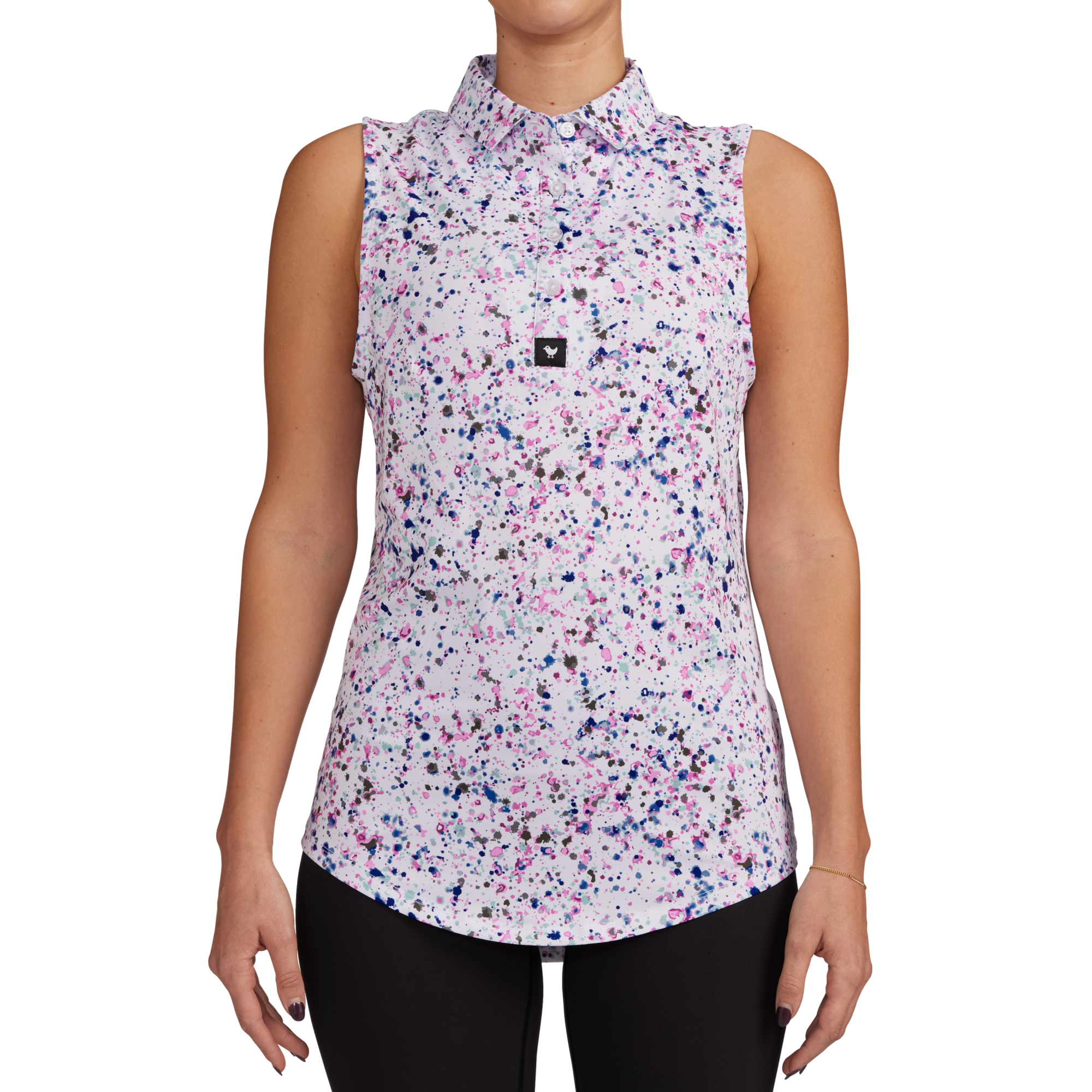 Paint Splatter 3 Sleeveless Polo Shirt