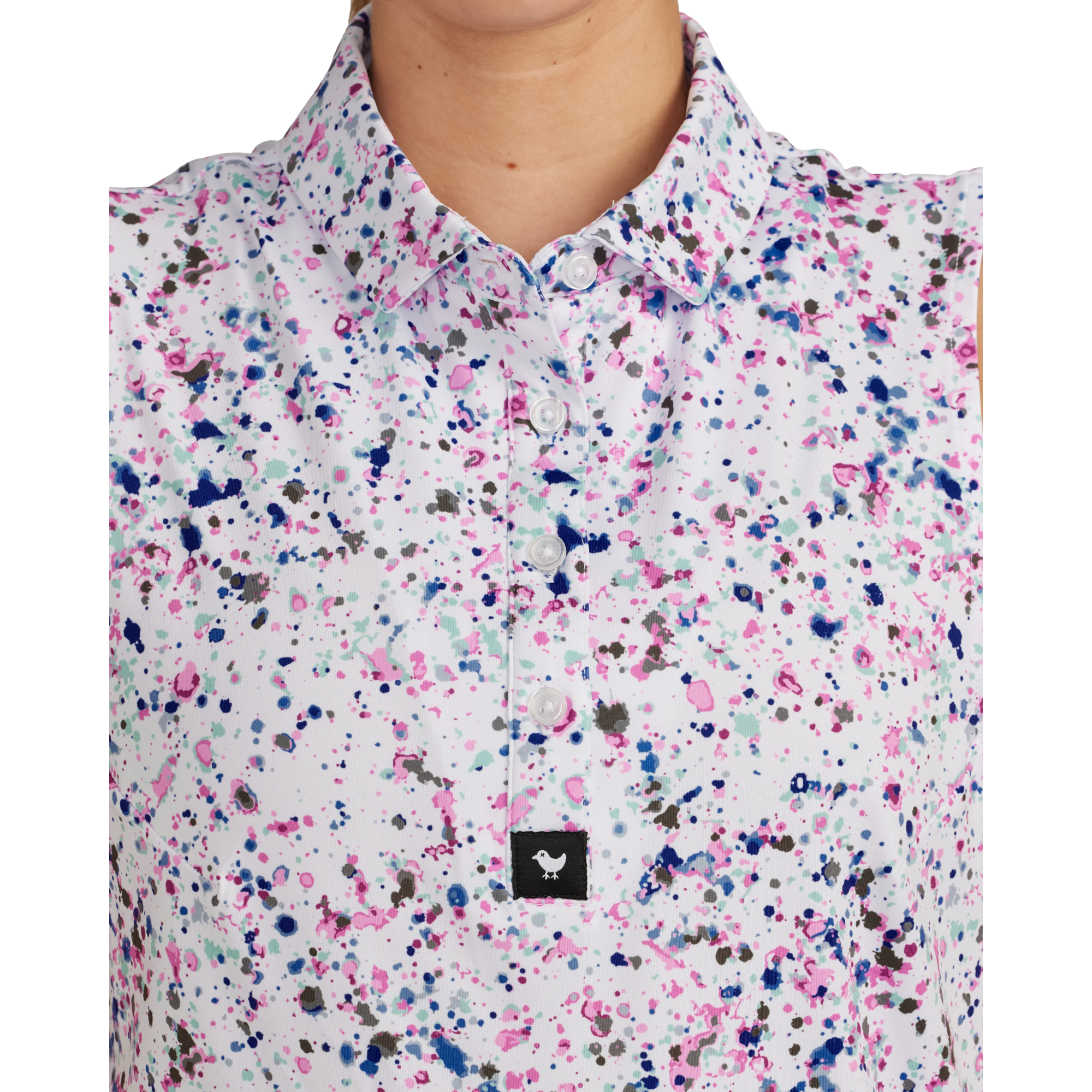 Paint Splatter 3 Sleeveless Polo Shirt