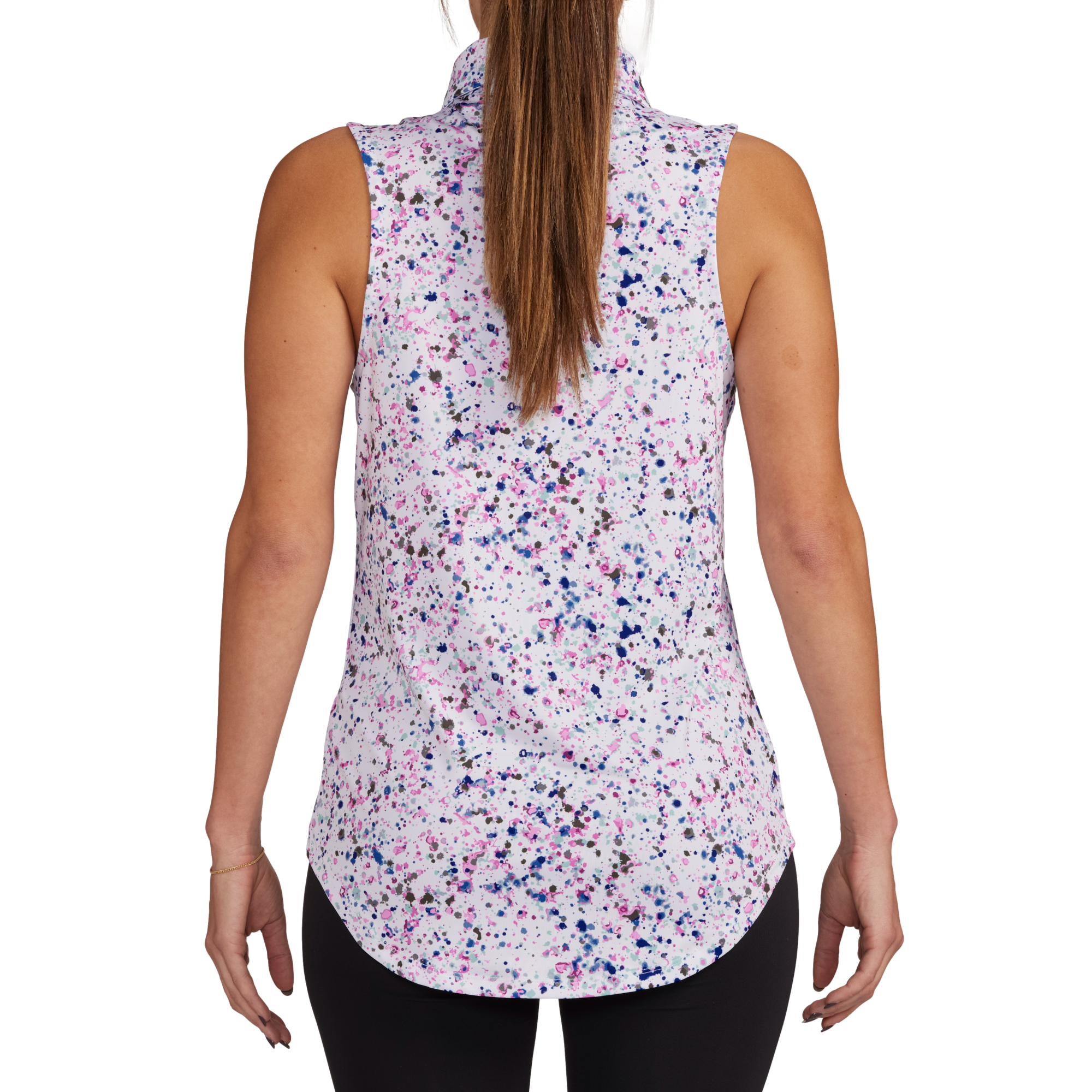 Paint Splatter 3 Sleeveless Polo Shirt