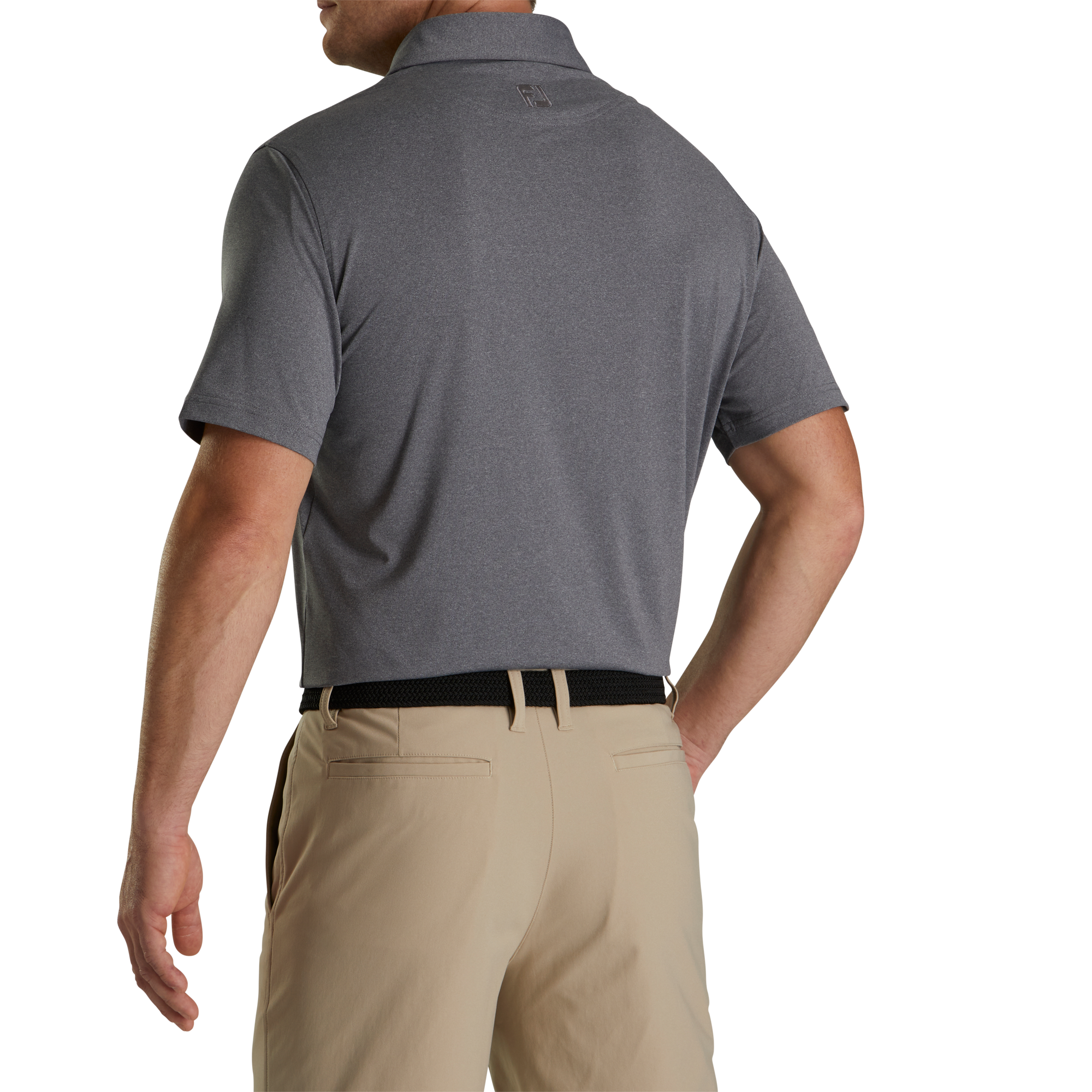 ProDry Men's Solid Lisle Short Sleeve Golf Polo Shirt