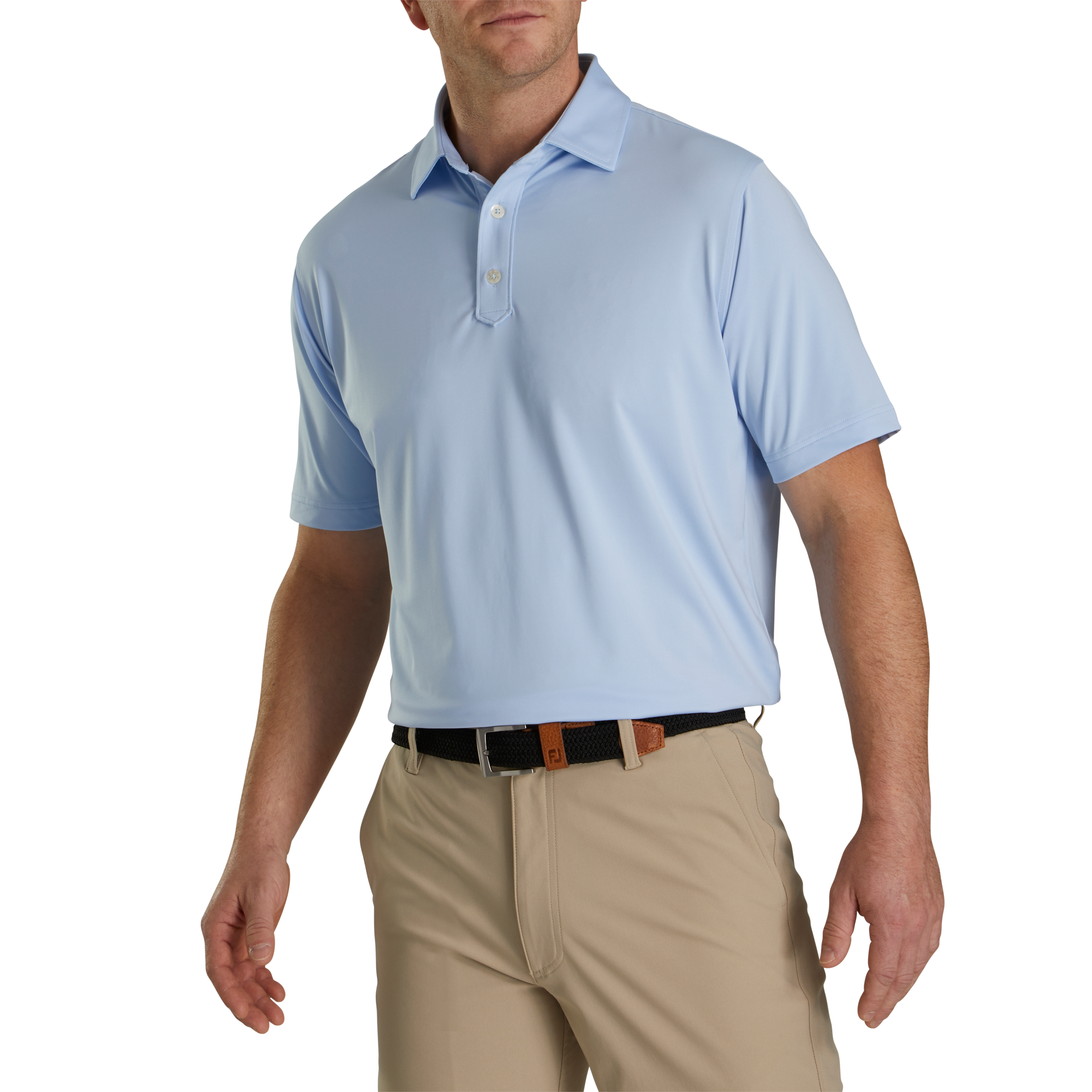 ProDry Men's Solid Lisle Short Sleeve Golf Polo Shirt