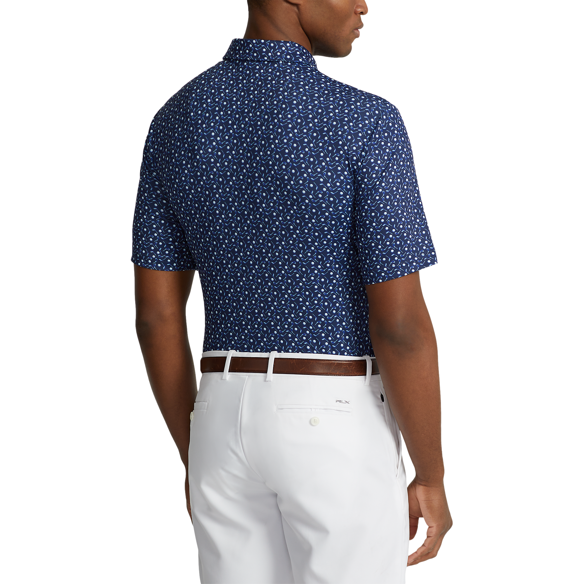 Printed Airflow Ball & Club Print Short Sleeve Polo Shirt