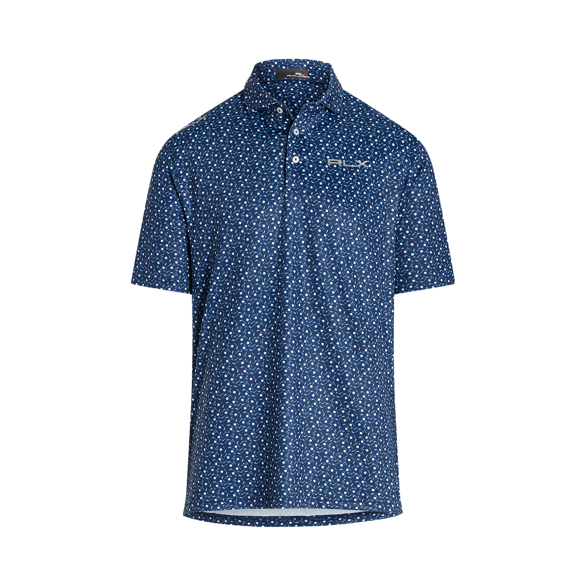 Printed Airflow Ball & Club Print Short Sleeve Polo Shirt