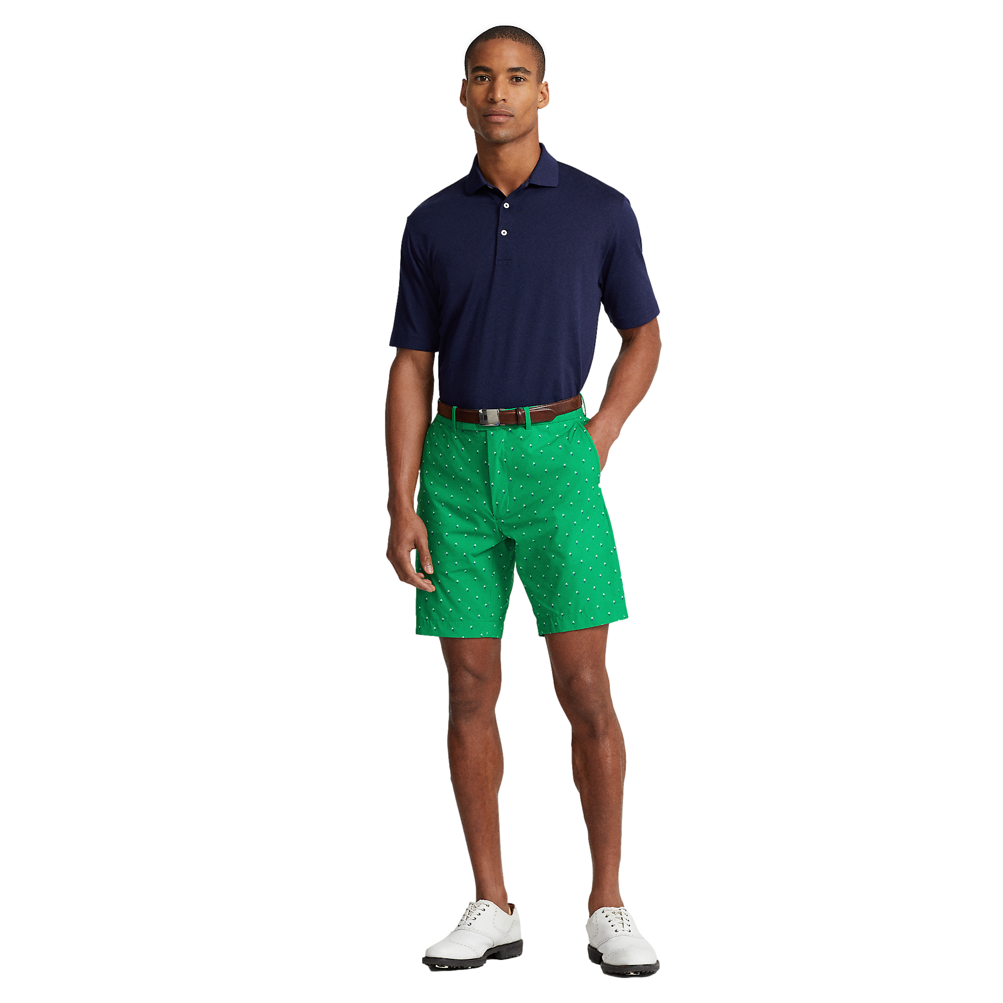 Floral Geo Printed 9" Tailored Short