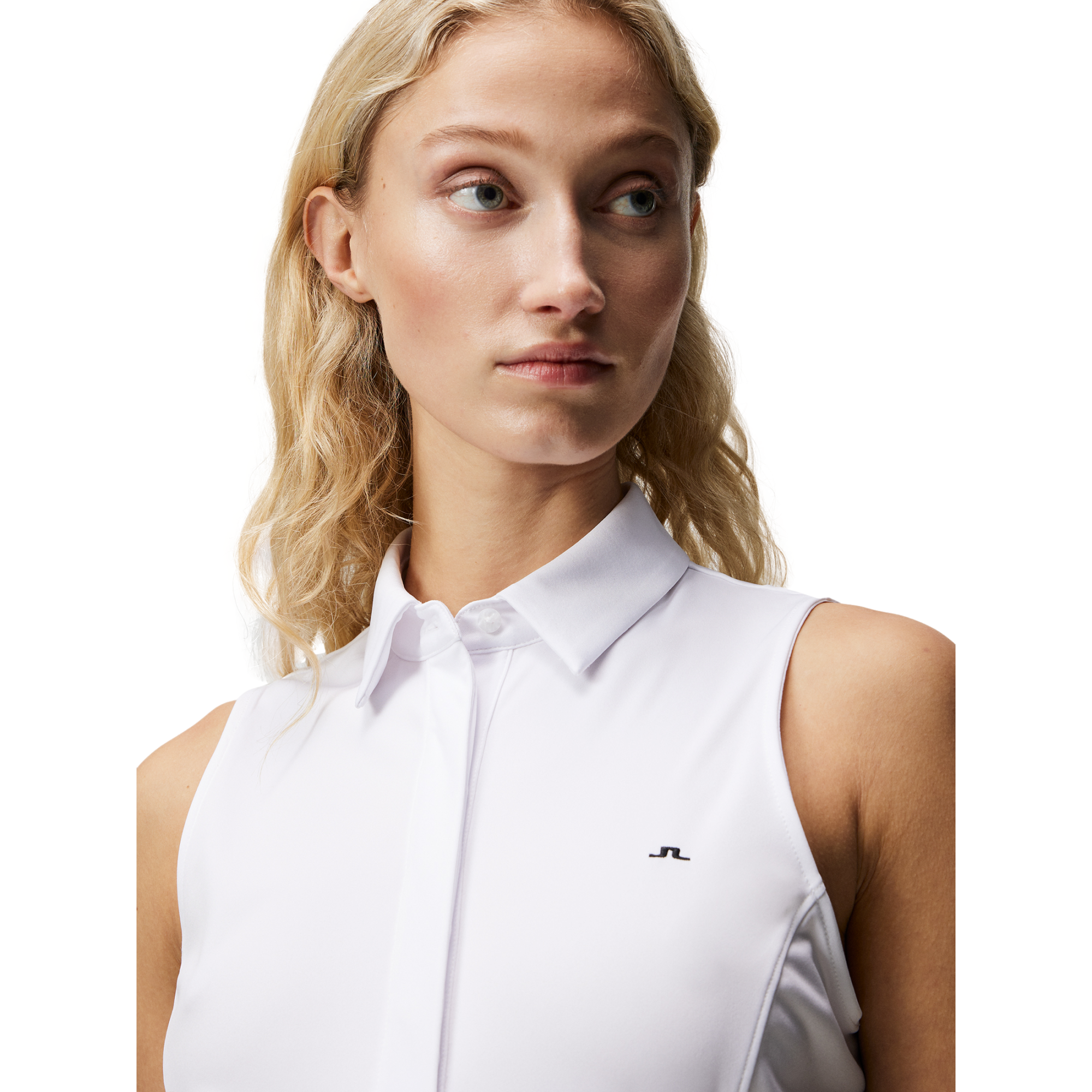 Dena Solid Women's Sleeveless Golf Polo Shirt