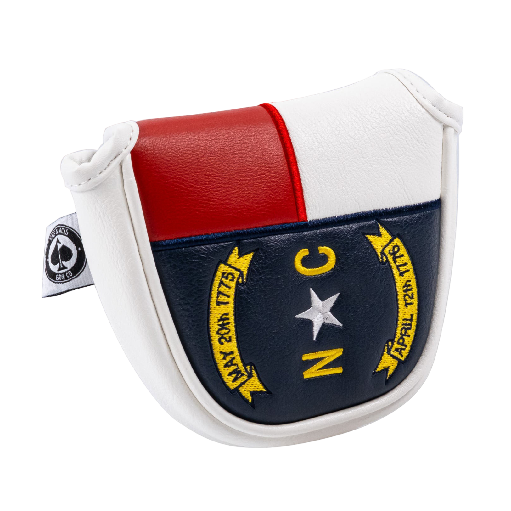 Pins and Aces North Carolina State Flag Mallet Putter Cover