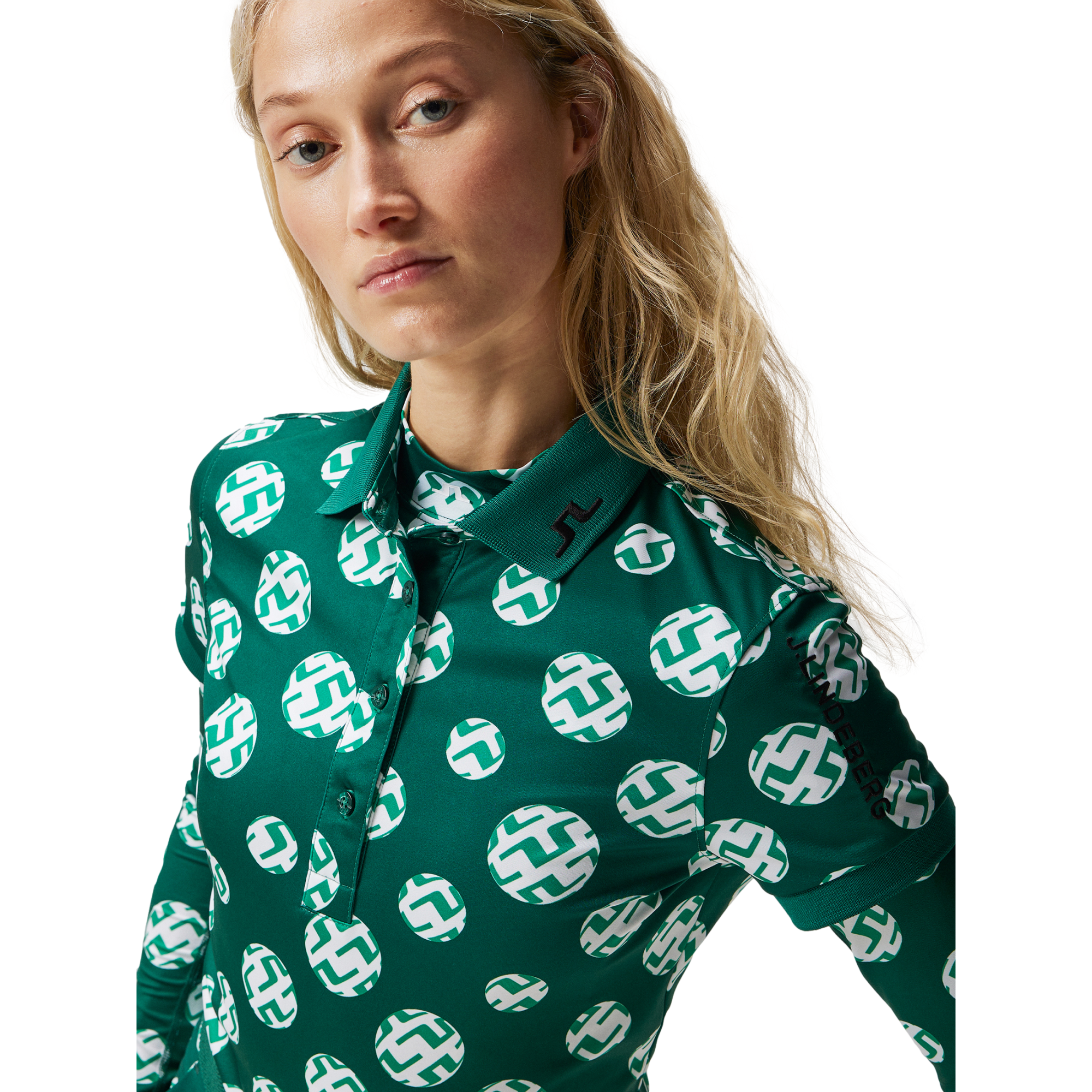 Sphere Dot Logo Print Women's Short Sleeve Golf Polo Shirt