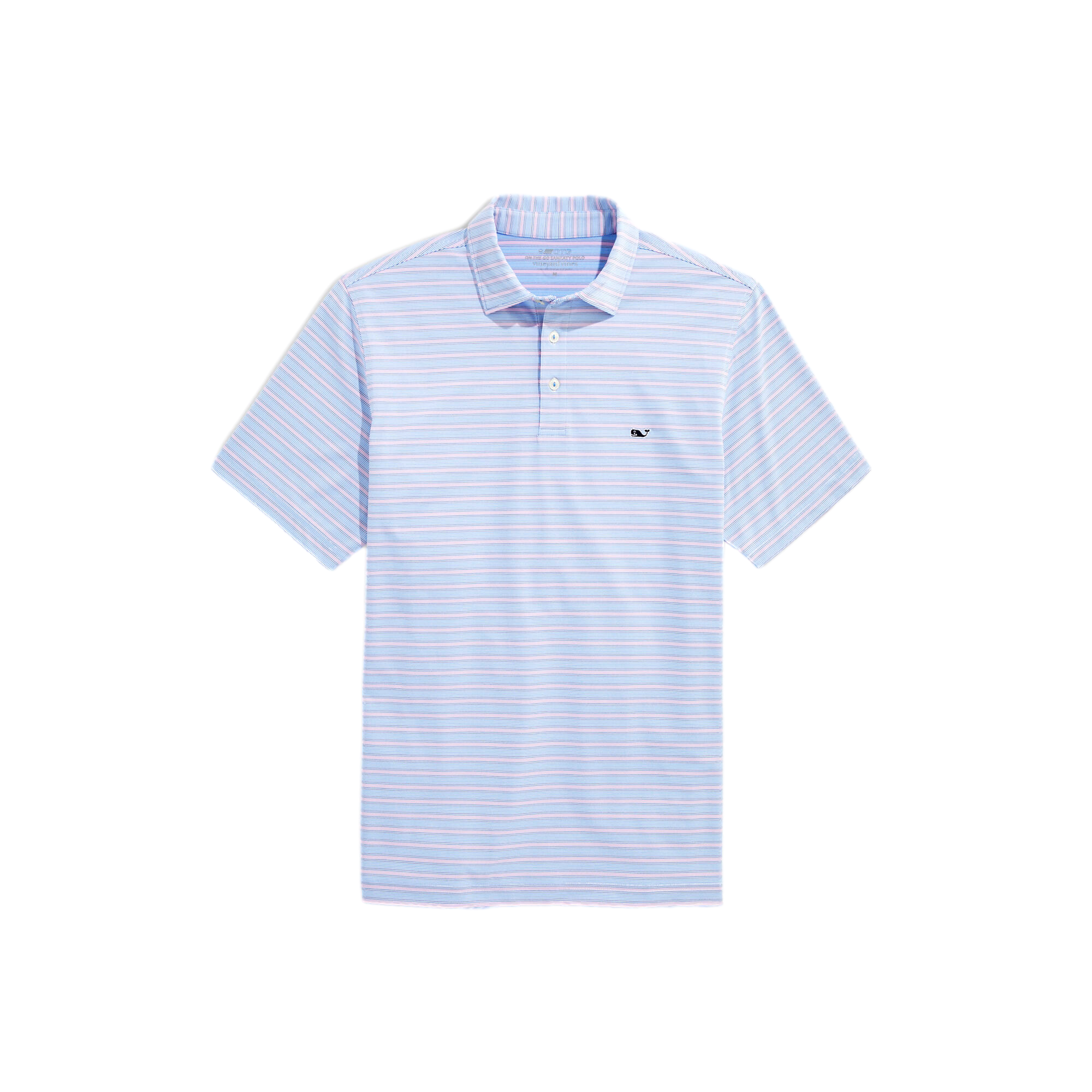 St. Jean Stripe Sank Men's Short Sleeve Golf Polo Shirt