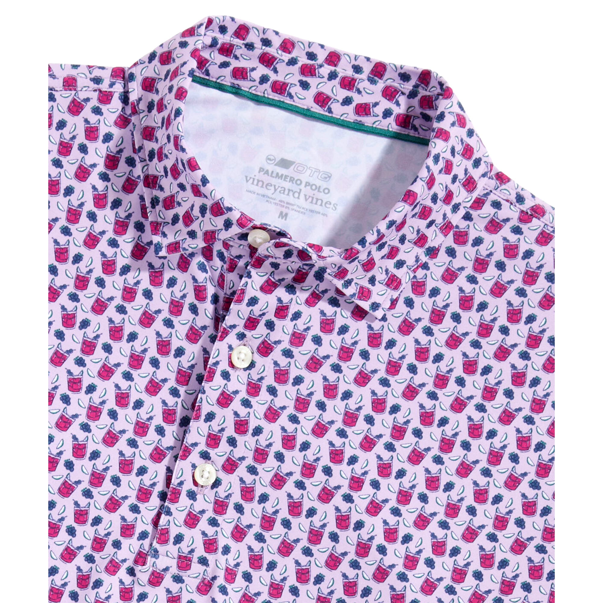 Grape Tea Palmero Men's Short Sleeve Golf Polo Shirt