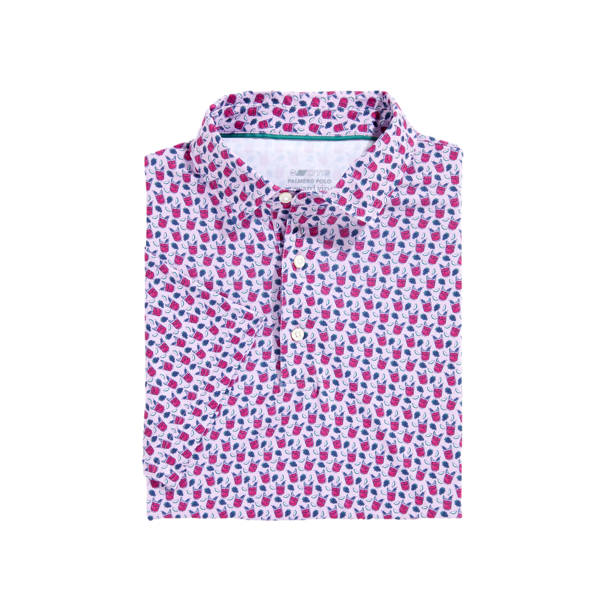 Grape Tea Palmero Men's Short Sleeve Golf Polo Shirt