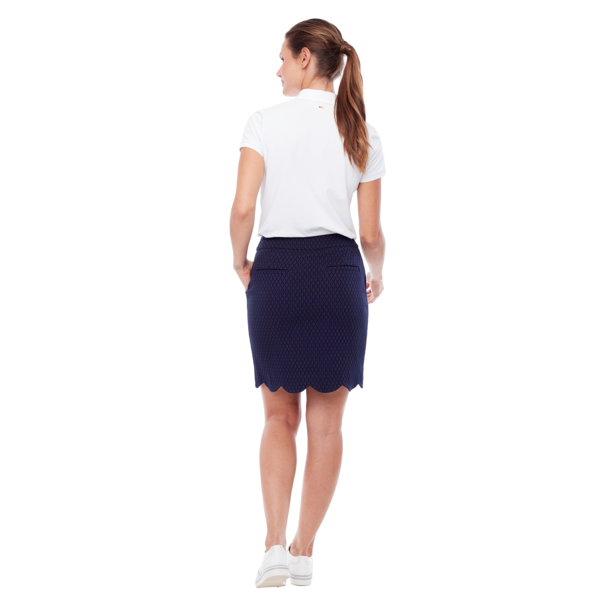 Scales Scalloped Hem Pull-On Women's 18" Golf Skort