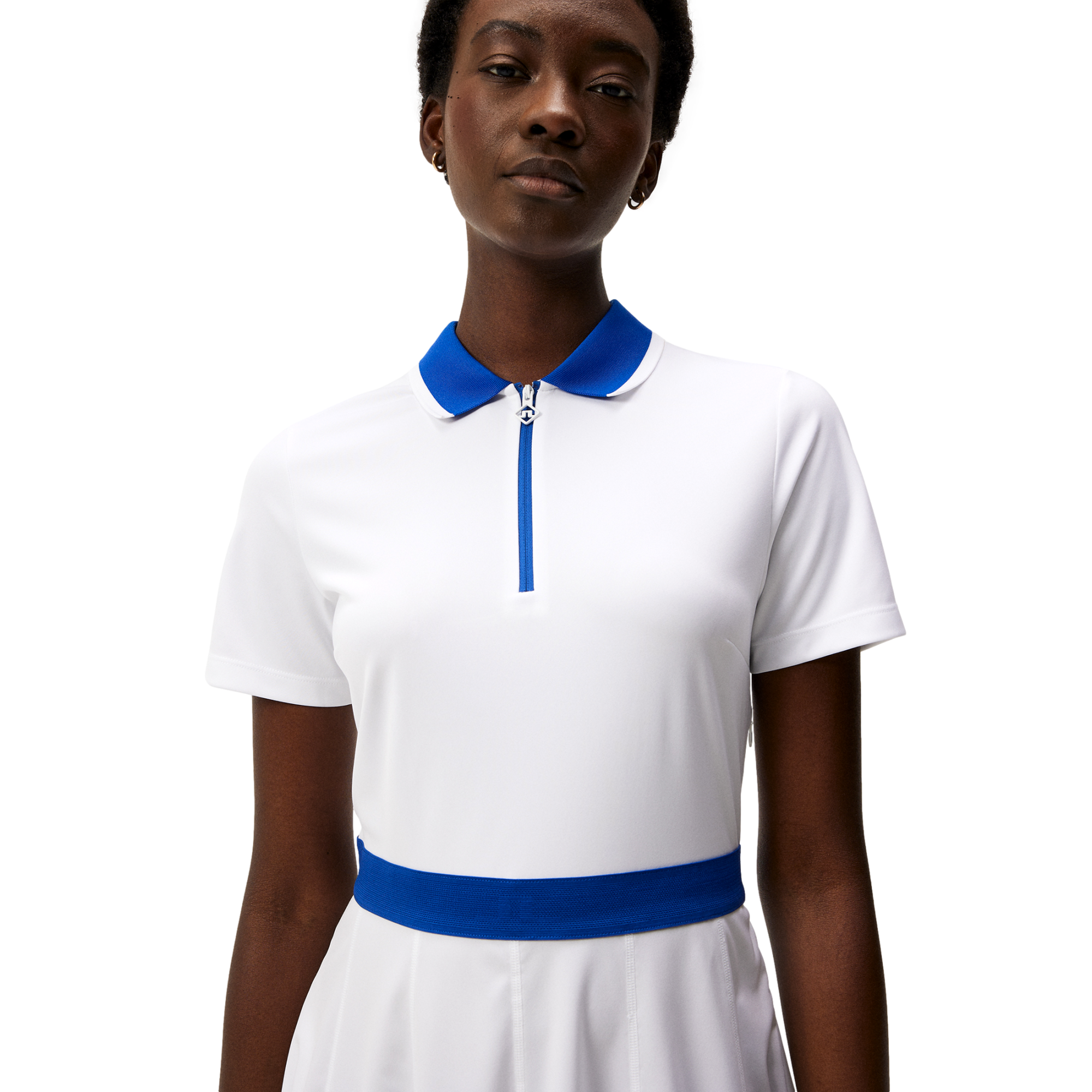 Helga Banded Pleated Women's Short Sleeve Golf Dress