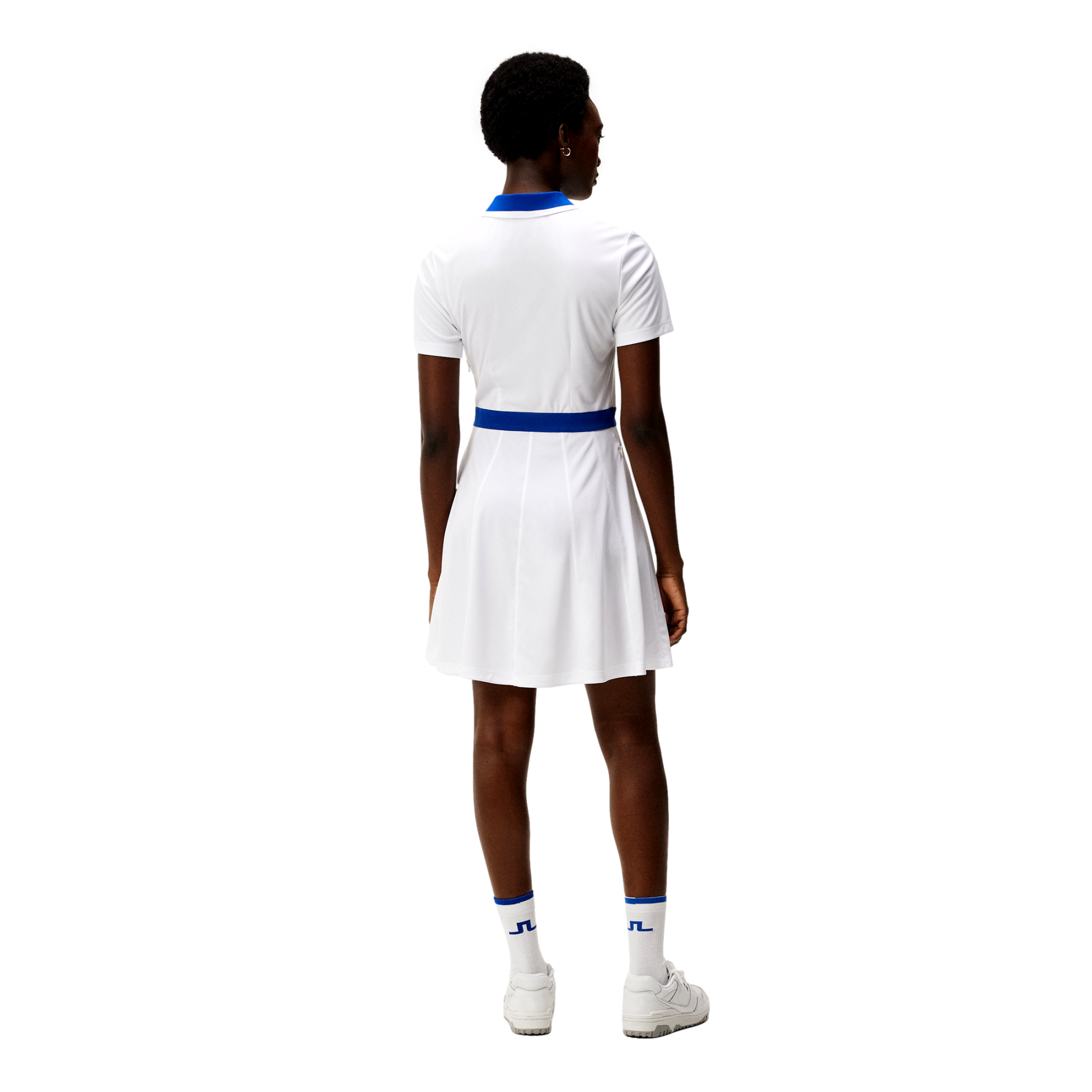 Helga Banded Pleated Women's Short Sleeve Golf Dress