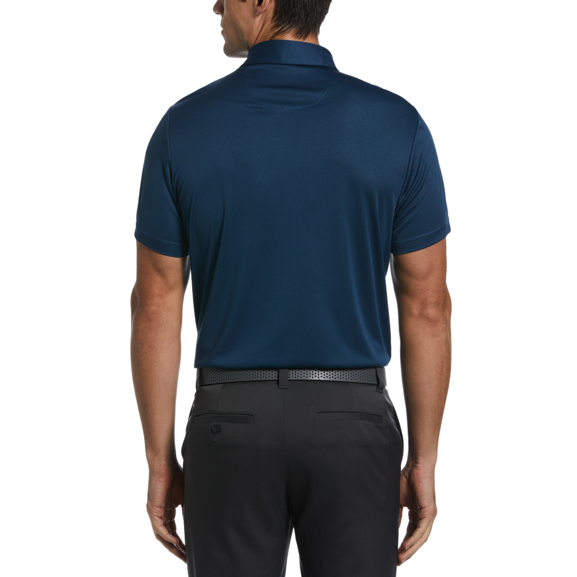 Blocked Print Men's Short Sleeve Golf Polo Shirt